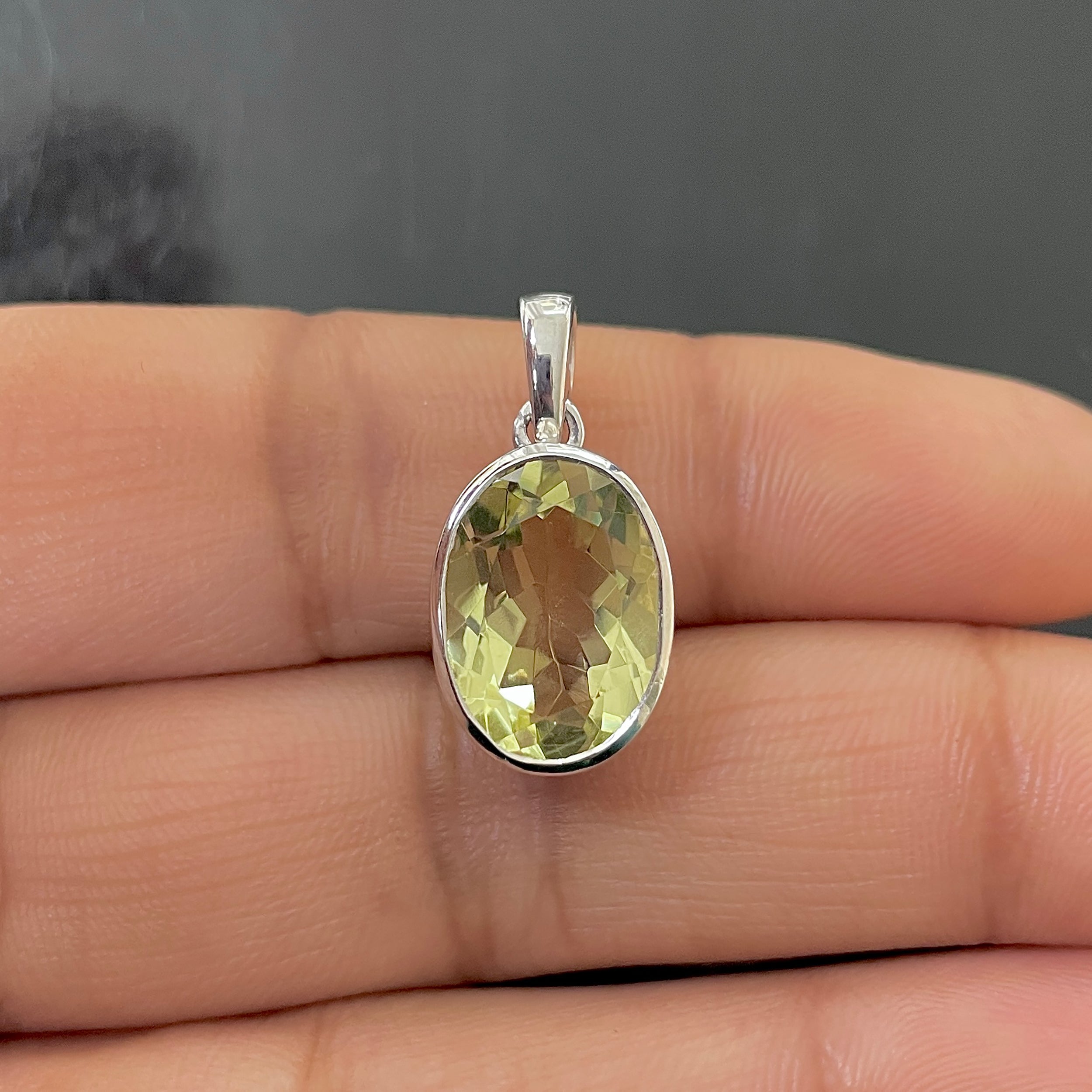 Lemon Quartz Pendant-(LEM-RDP-471.)