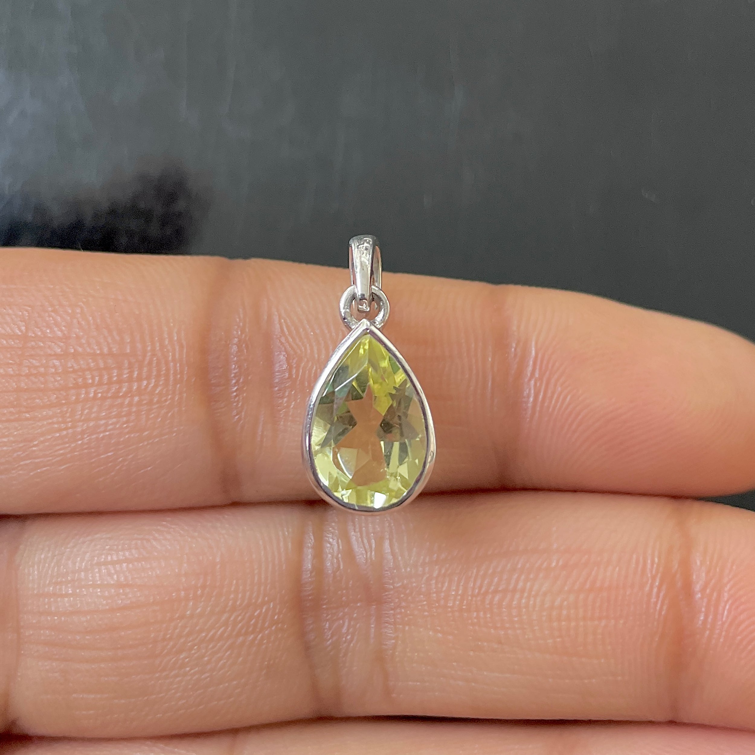 Lemon Quartz Pendant-(LEM-RDP-790.)