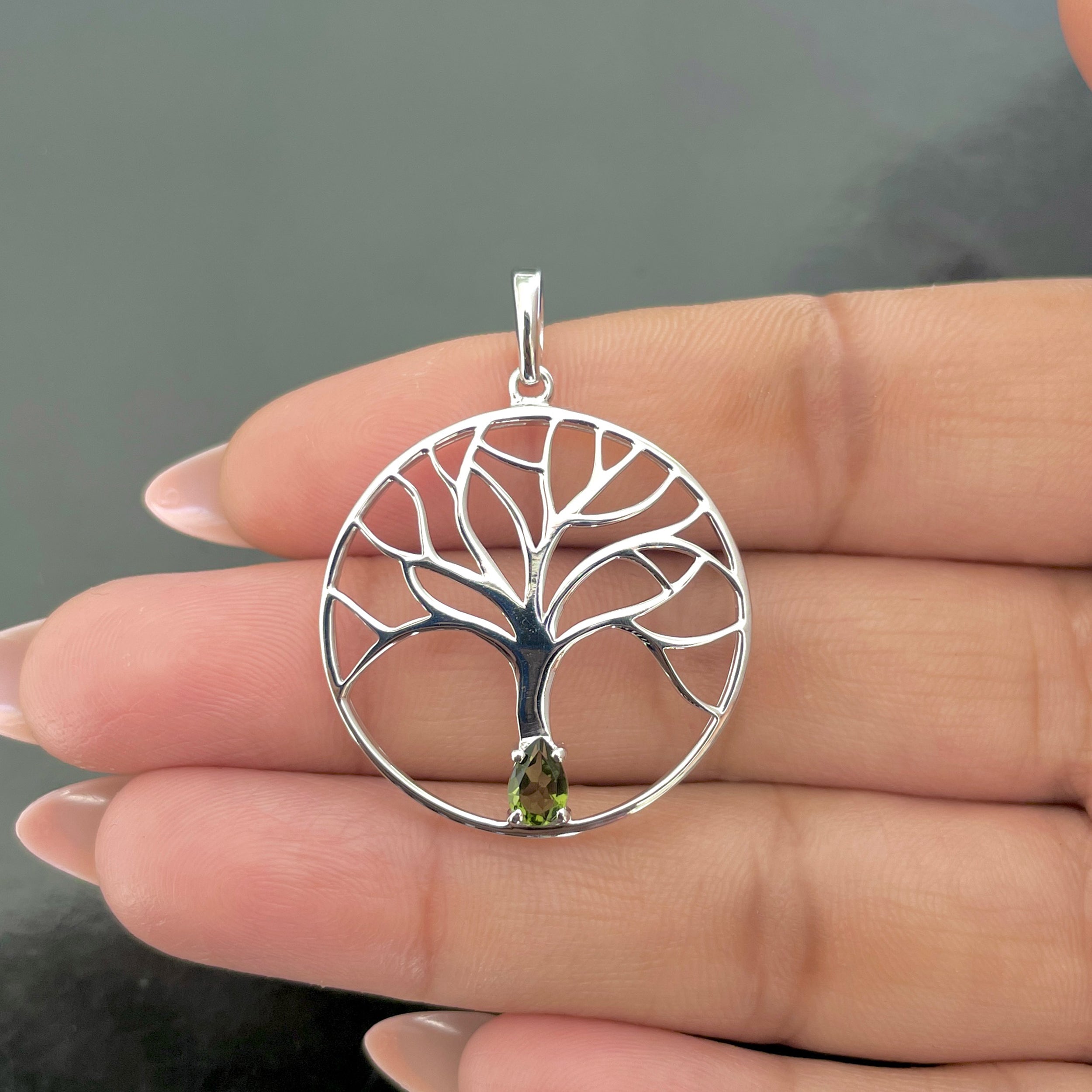 Moldavite Tree Of Life Pendant-(MLD-RDN-154-A.)