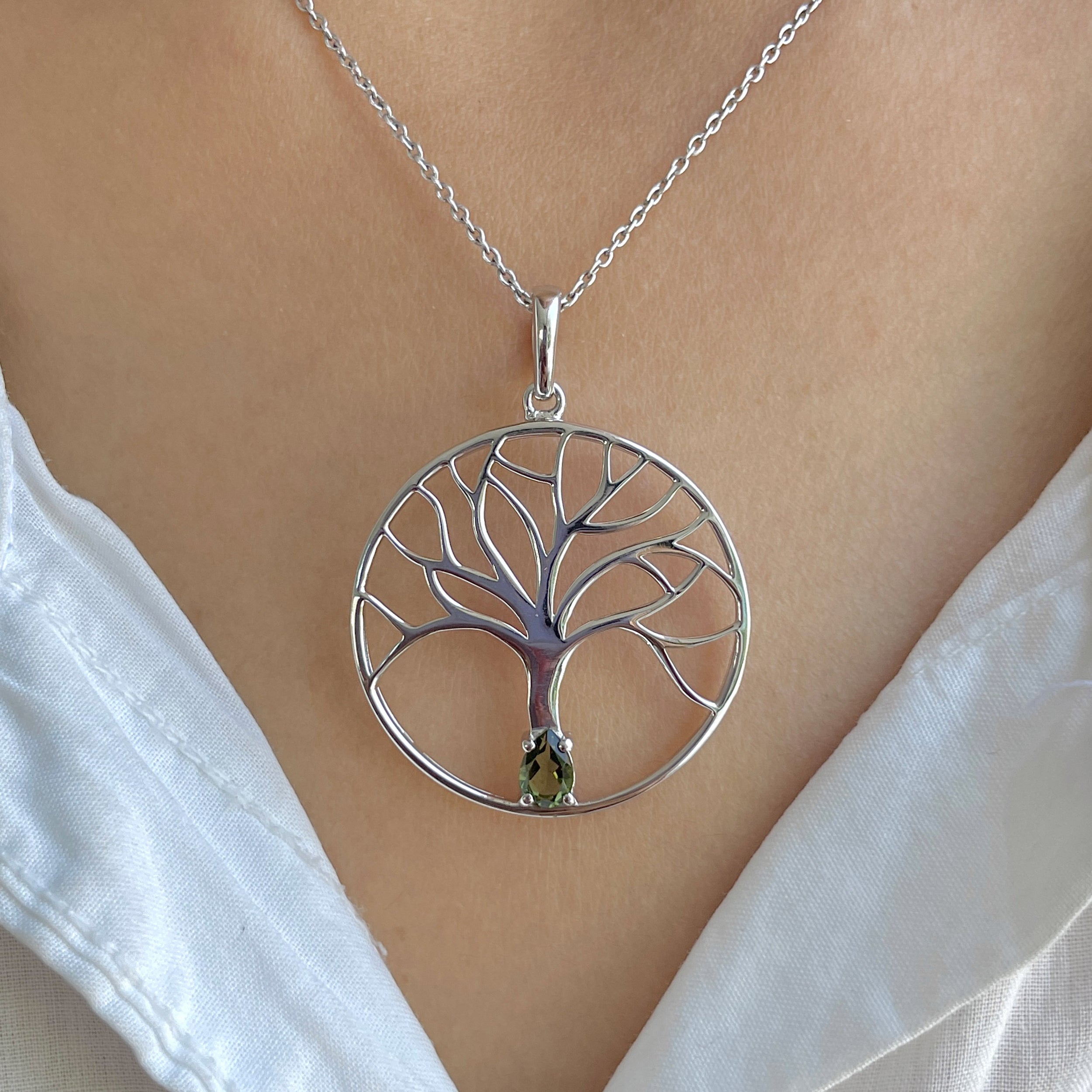 Moldavite Tree Of Life Pendant-(MLD-RDN-154-A.)