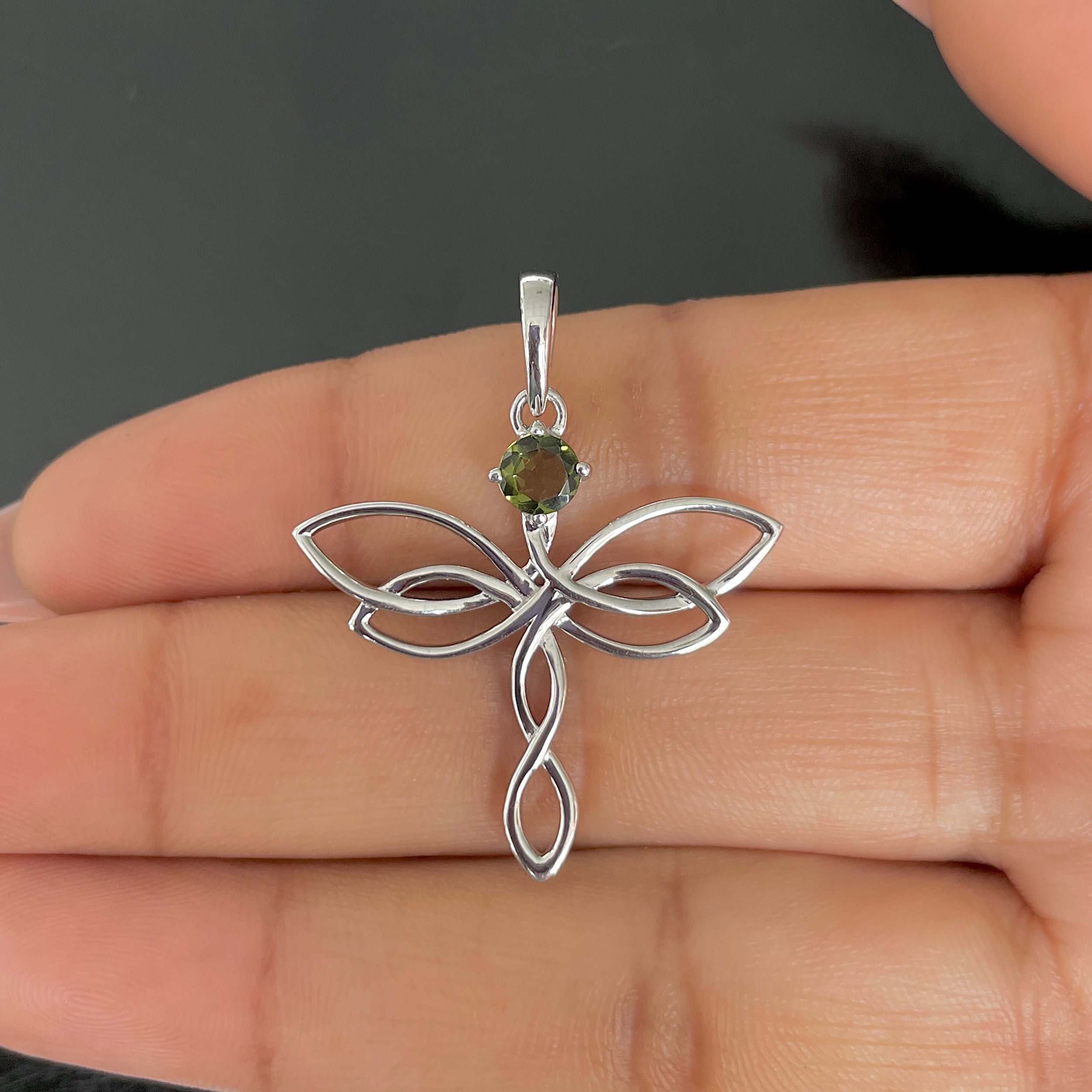 Moldavite Holy Cross Pendant-(MLD-RDN-160-A.)