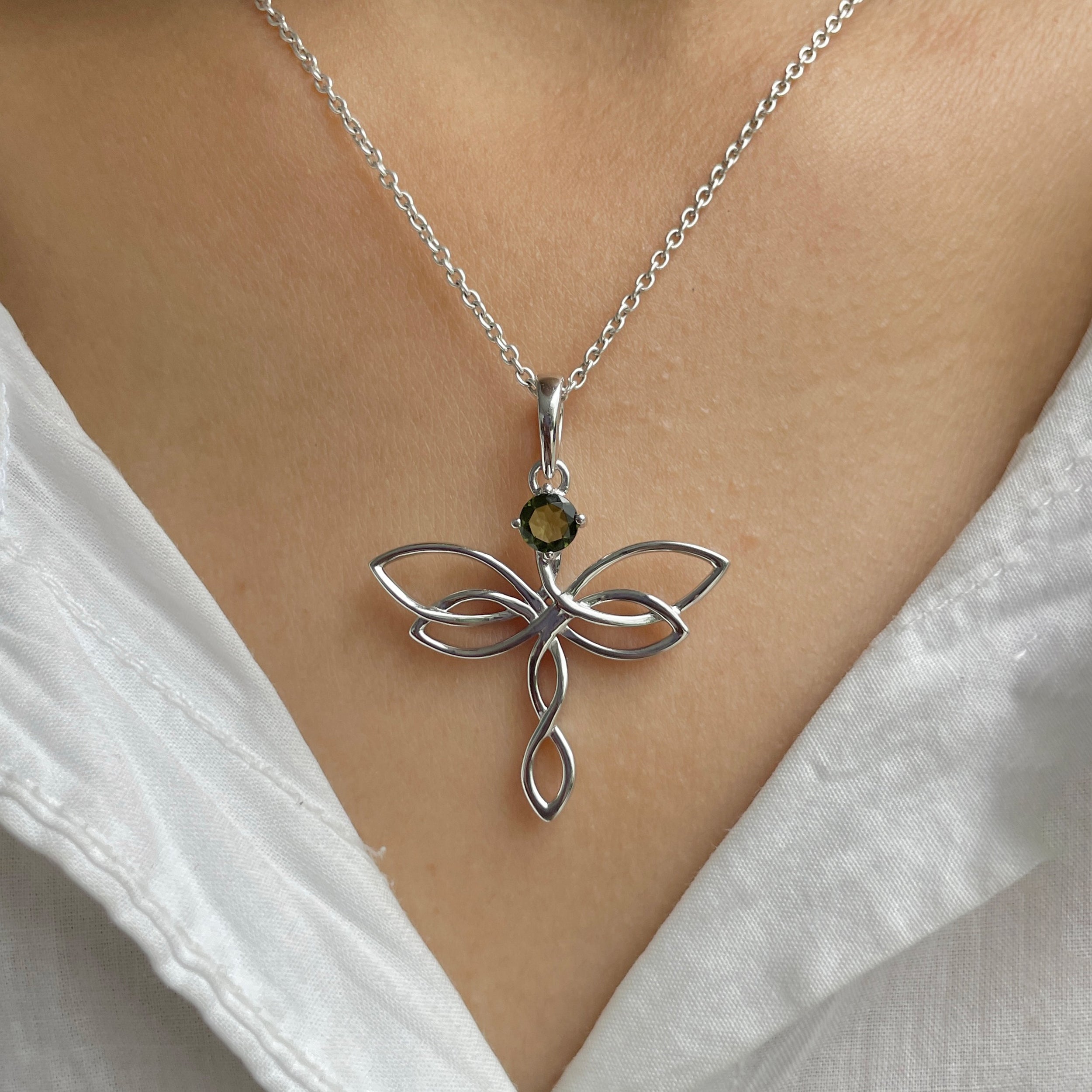 Moldavite Holy Cross Pendant-(MLD-RDN-160-A.)