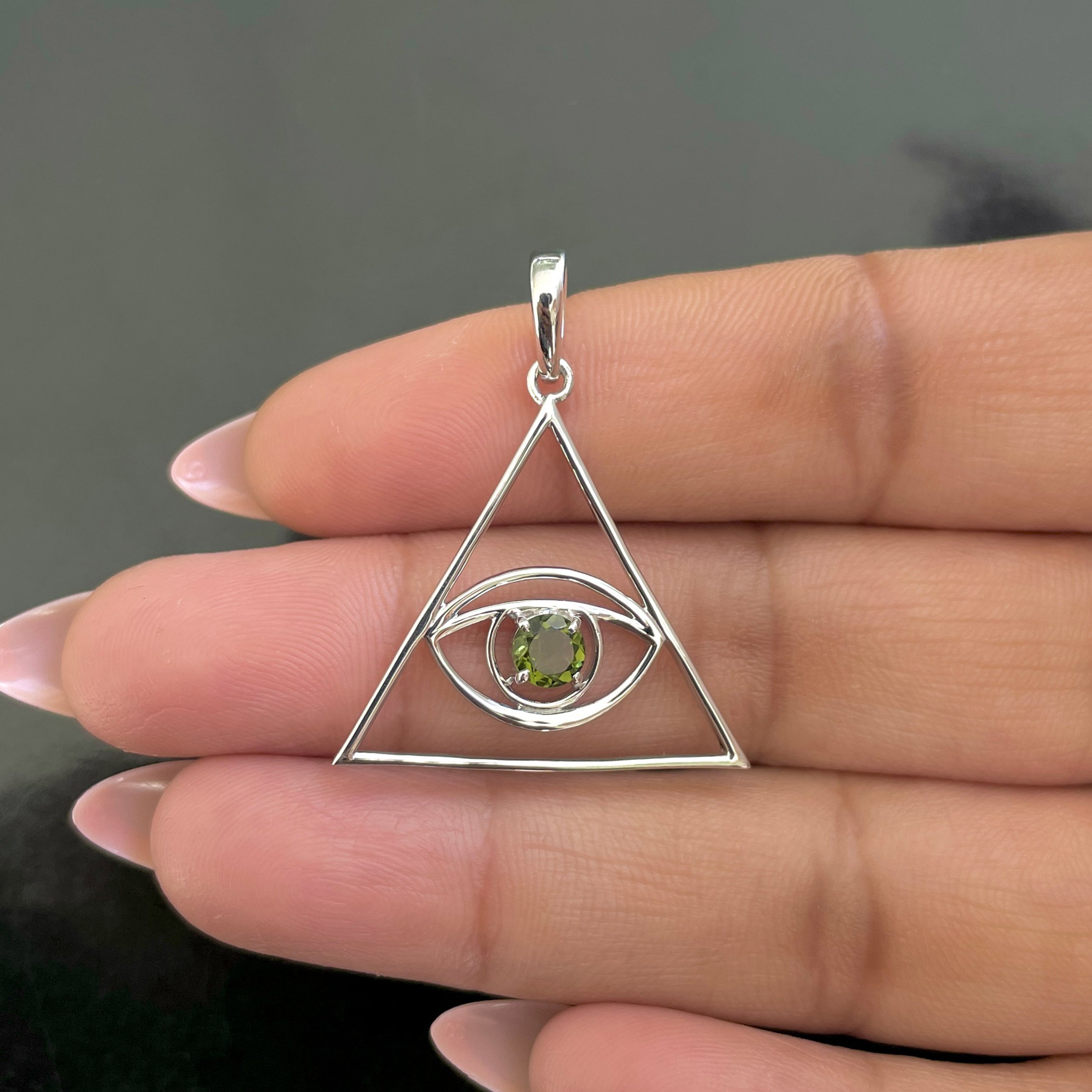 Moldavite Illuminati Pendant-(MLD-RDN-175.)