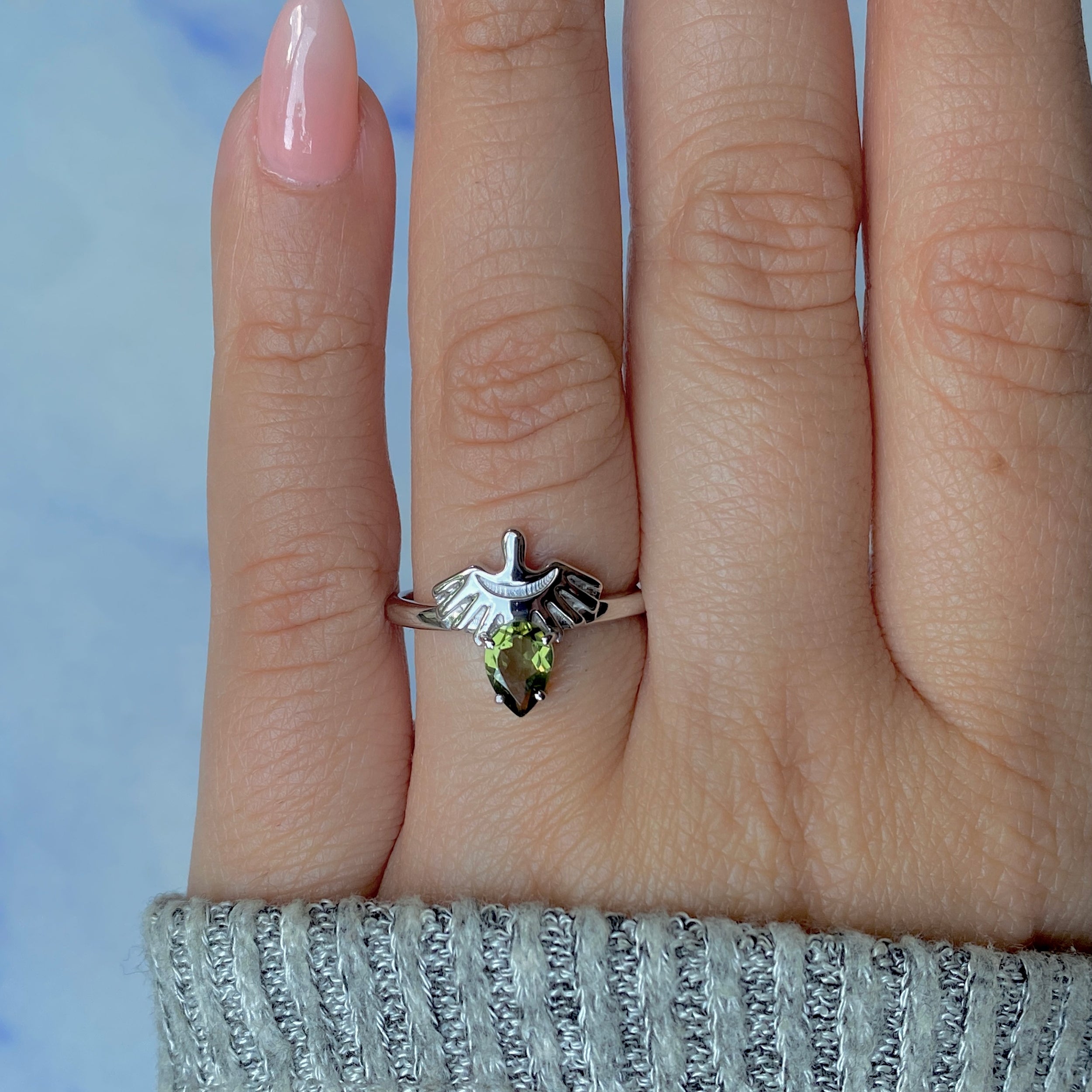 Moldavite Ring-(MLD-RDR-2156.)