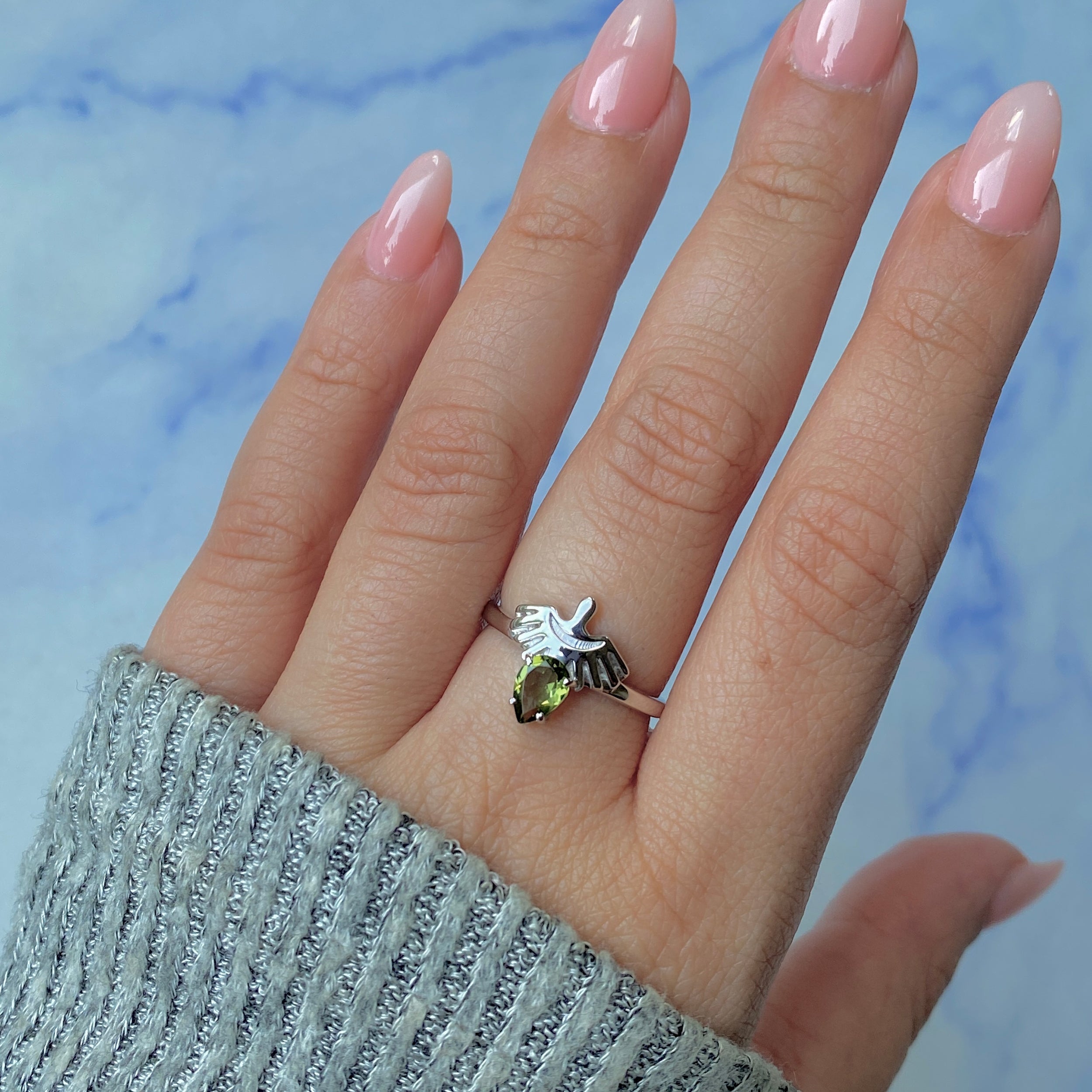 Moldavite Ring-(MLD-RDR-2156.)