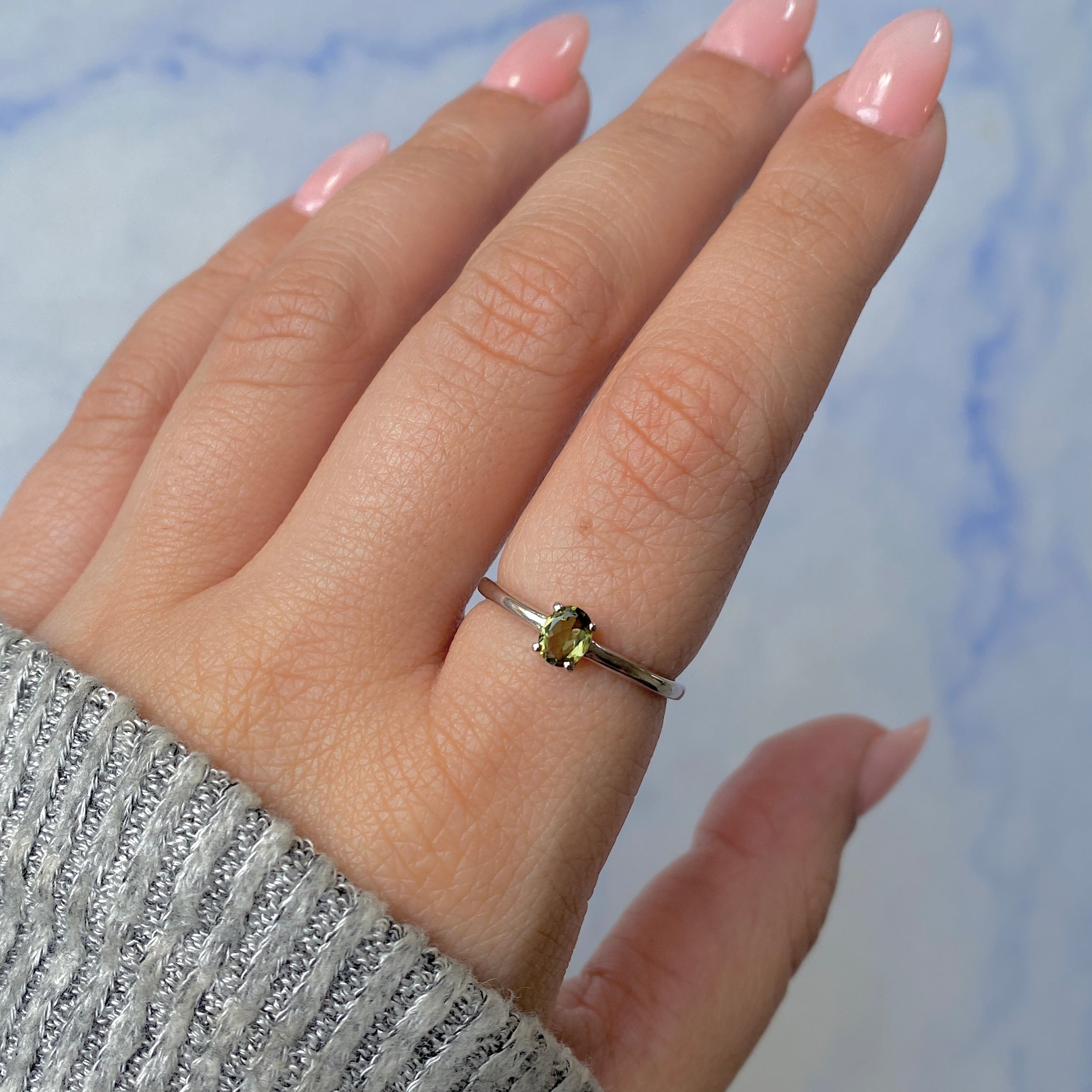 Moldavite Ring-(MLD-RDR-2508.)