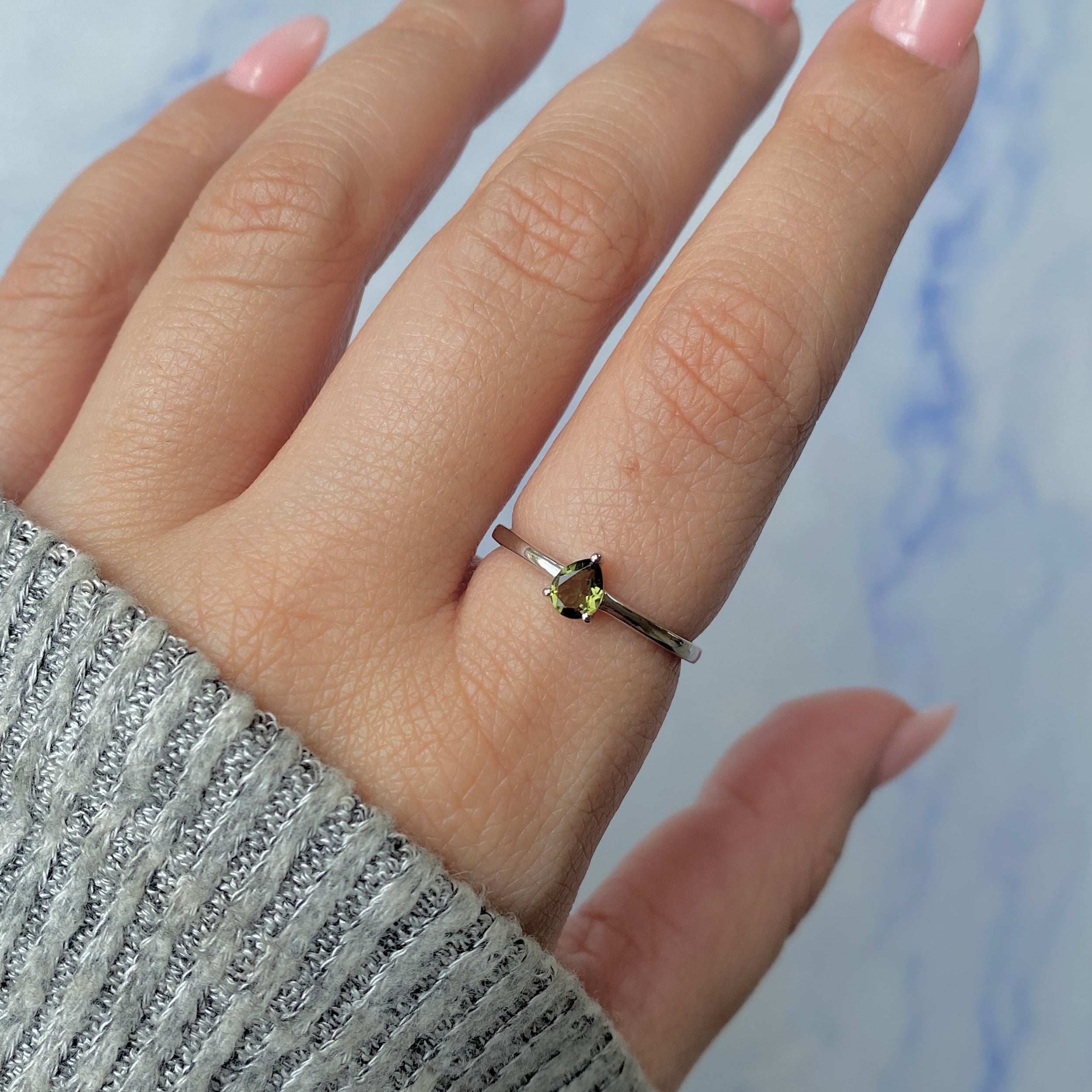 Moldavite Ring-(MLD-RDR-2509.)