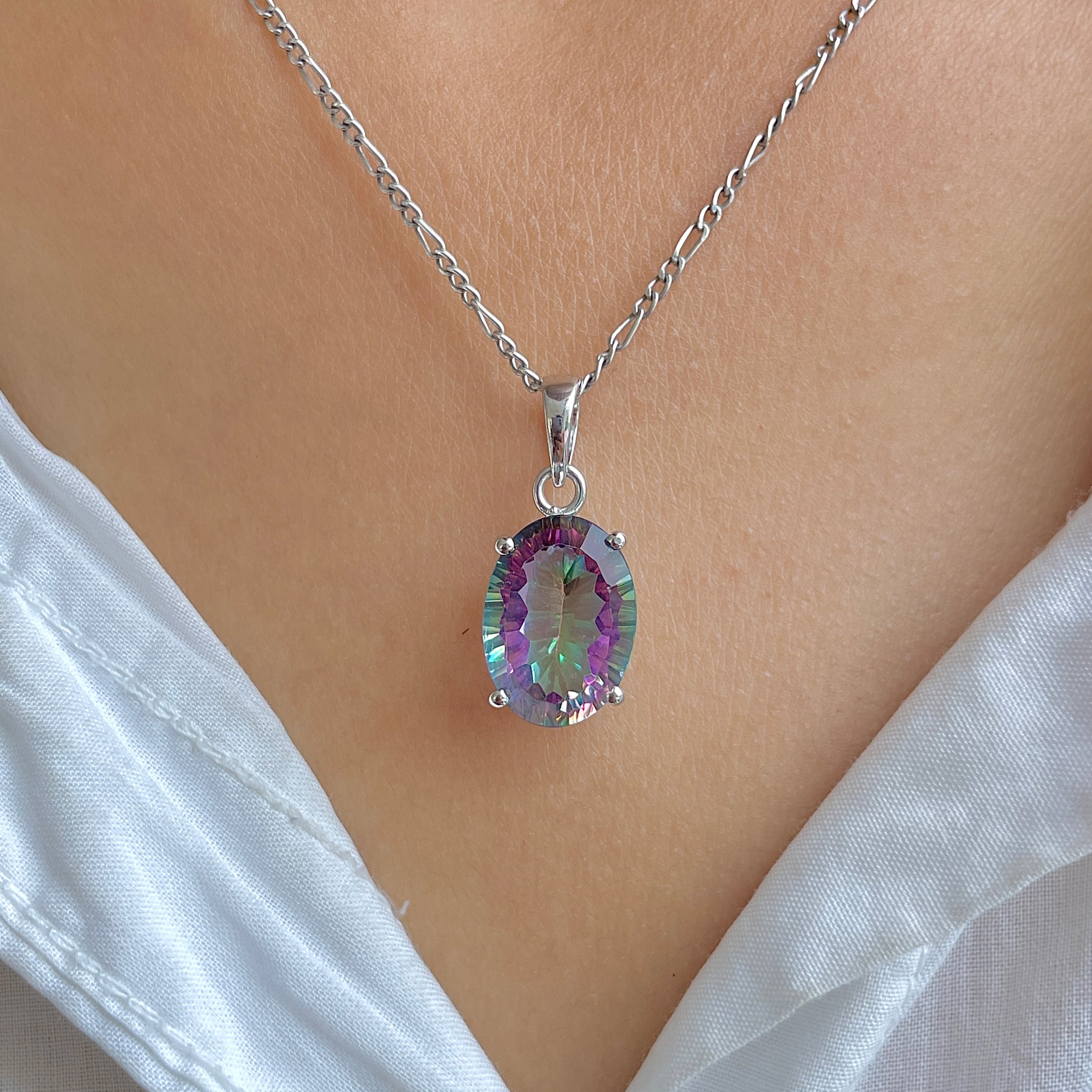 Mystic Topaz Pendant-(MST-RDP-478.)