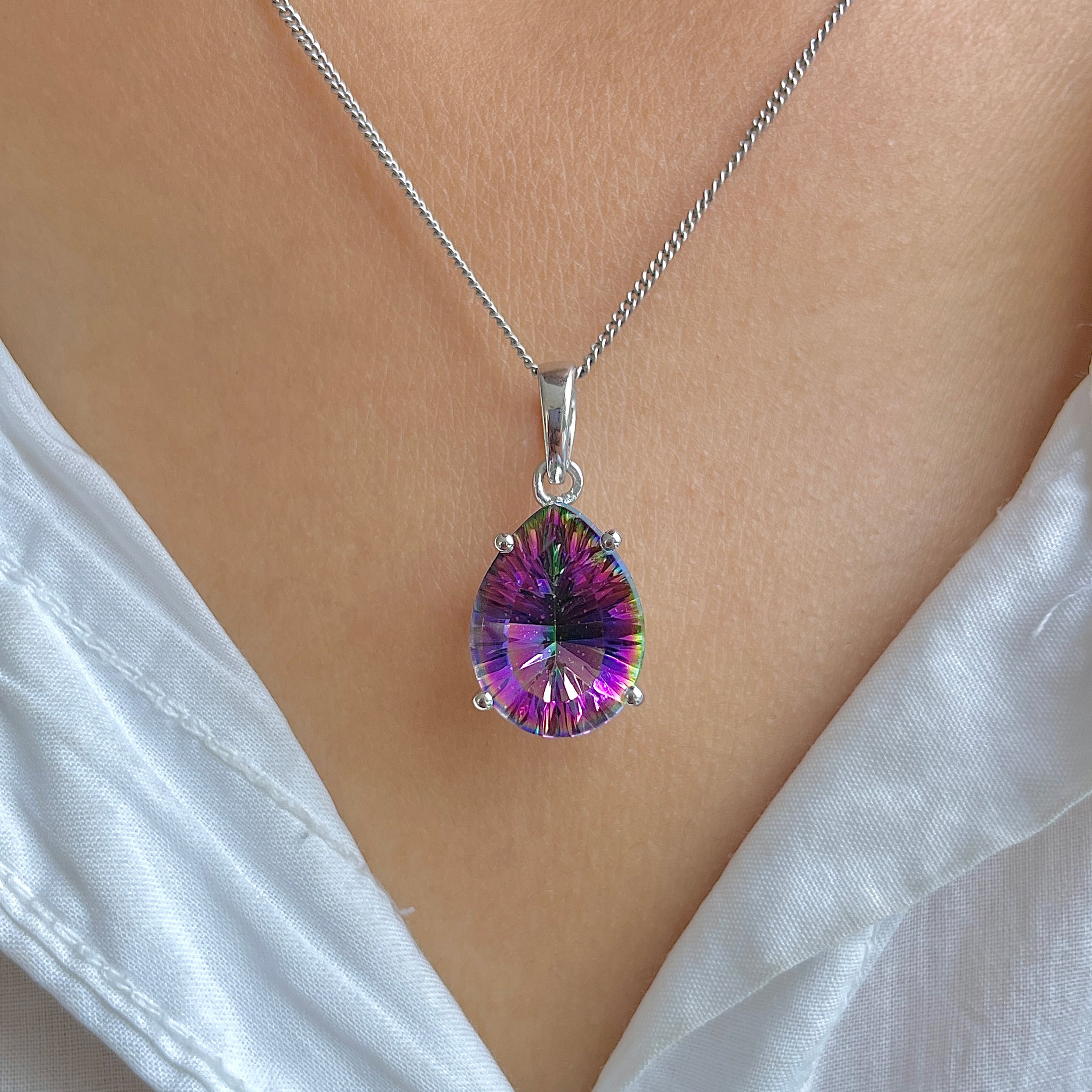 Mystic Topaz Pendant-(MST-RDP-481.)
