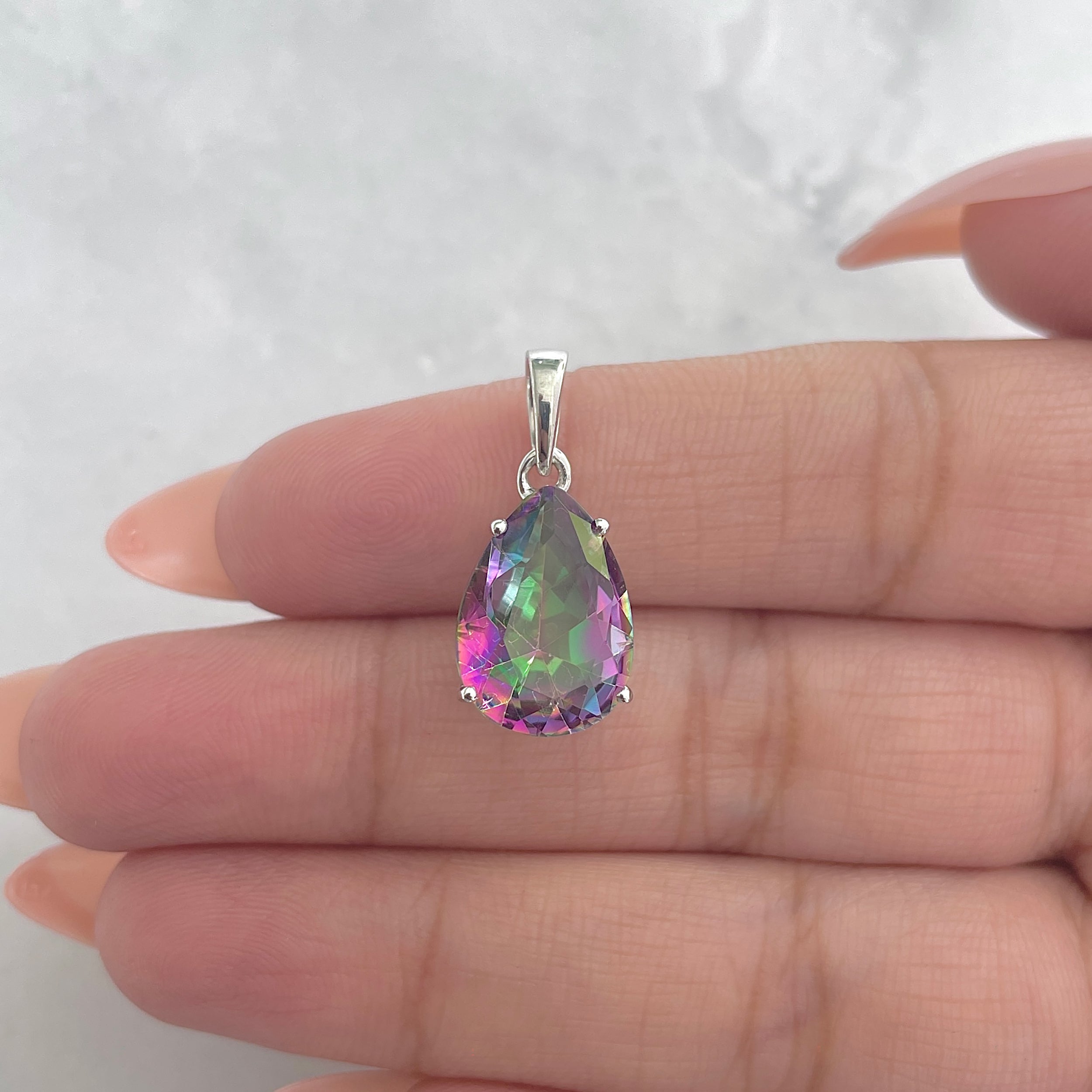 Mystic Topaz Pendant-(MST-RDP-483.)