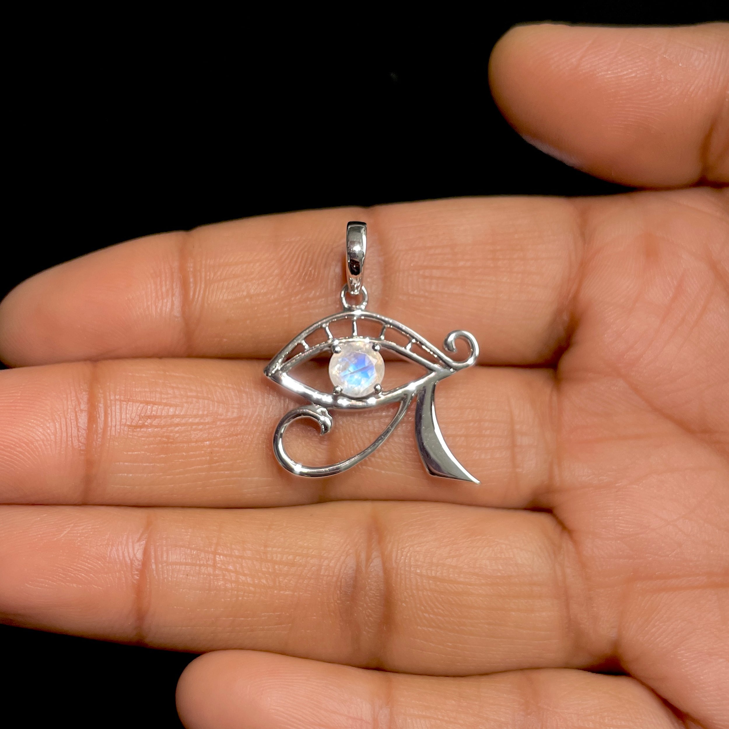 Moonstone Eye Of Horus Pendant-(RBM-RDN-173.)