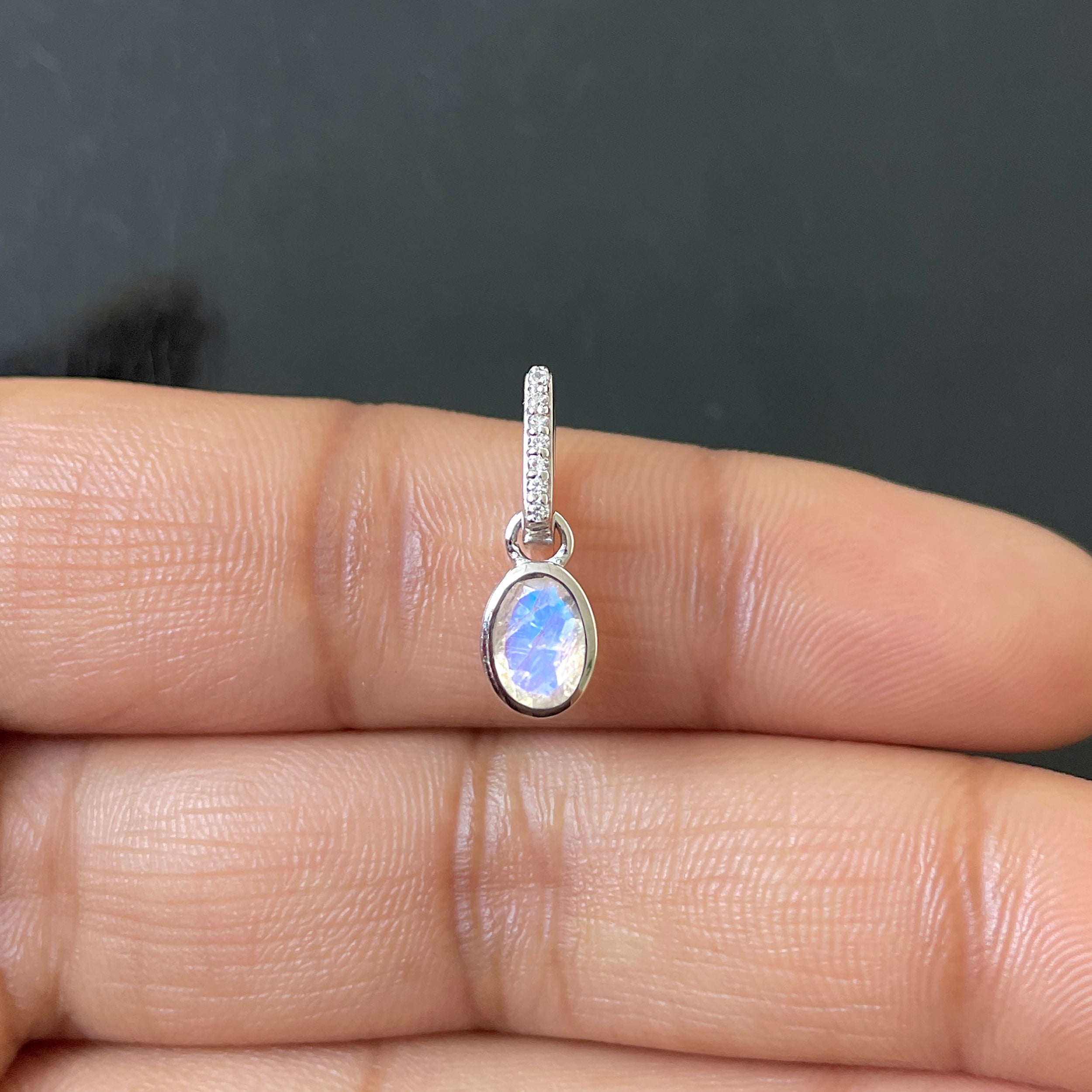 Moonstone & White Topaz Pendant-(RBM-RDP-780.)