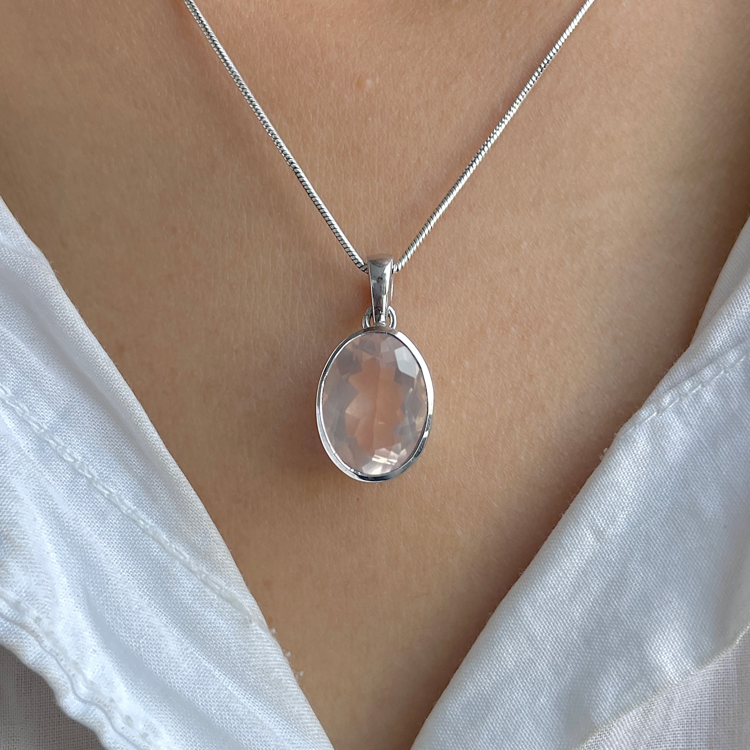 Rose Quartz Pendant-(RSQ-RDP-471.)