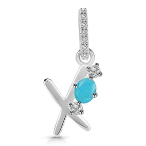 turquoise-white-topaz-alphabet-x-pendant-trq-rda-102