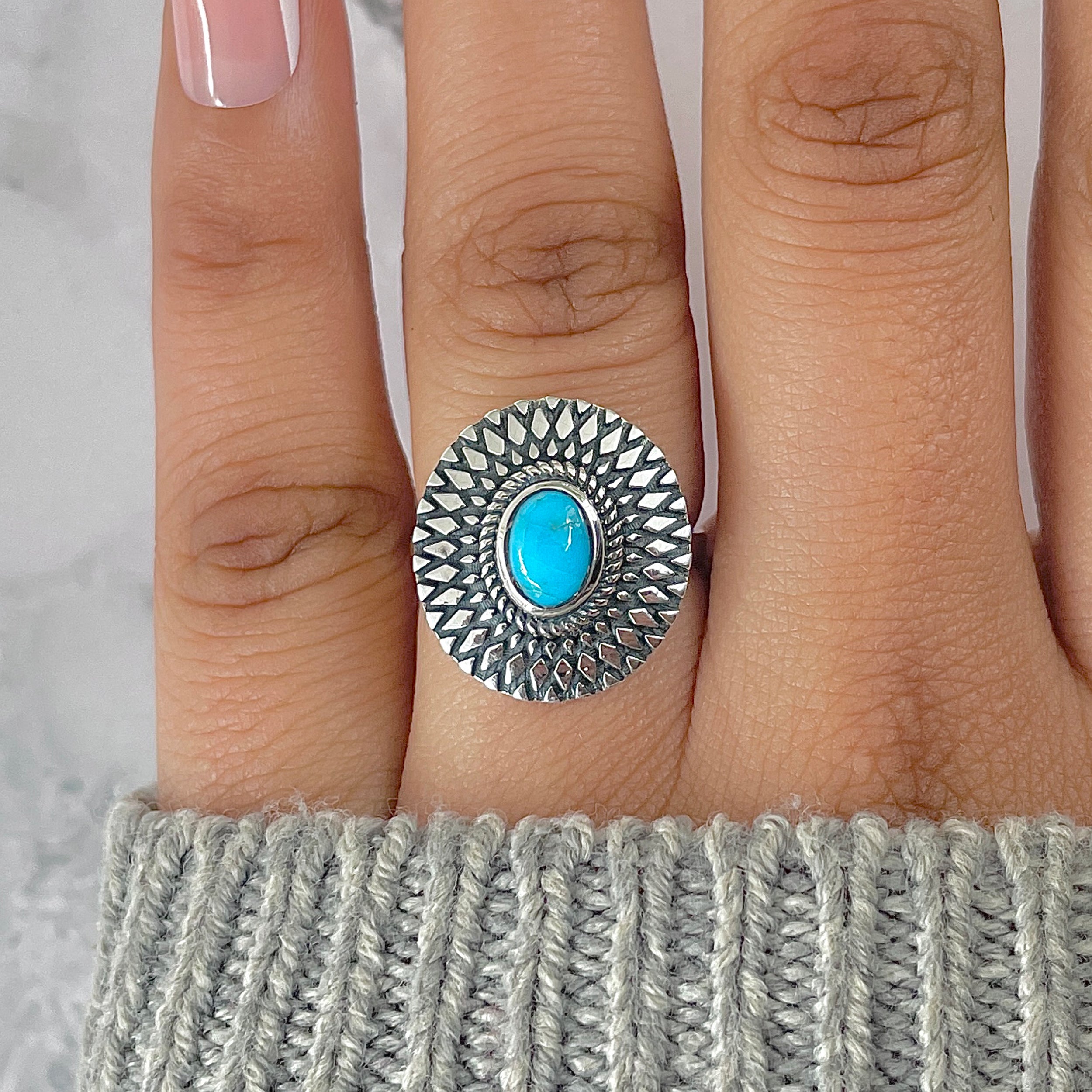 Turquoise Ring-(TRQ-RDR-1021.)