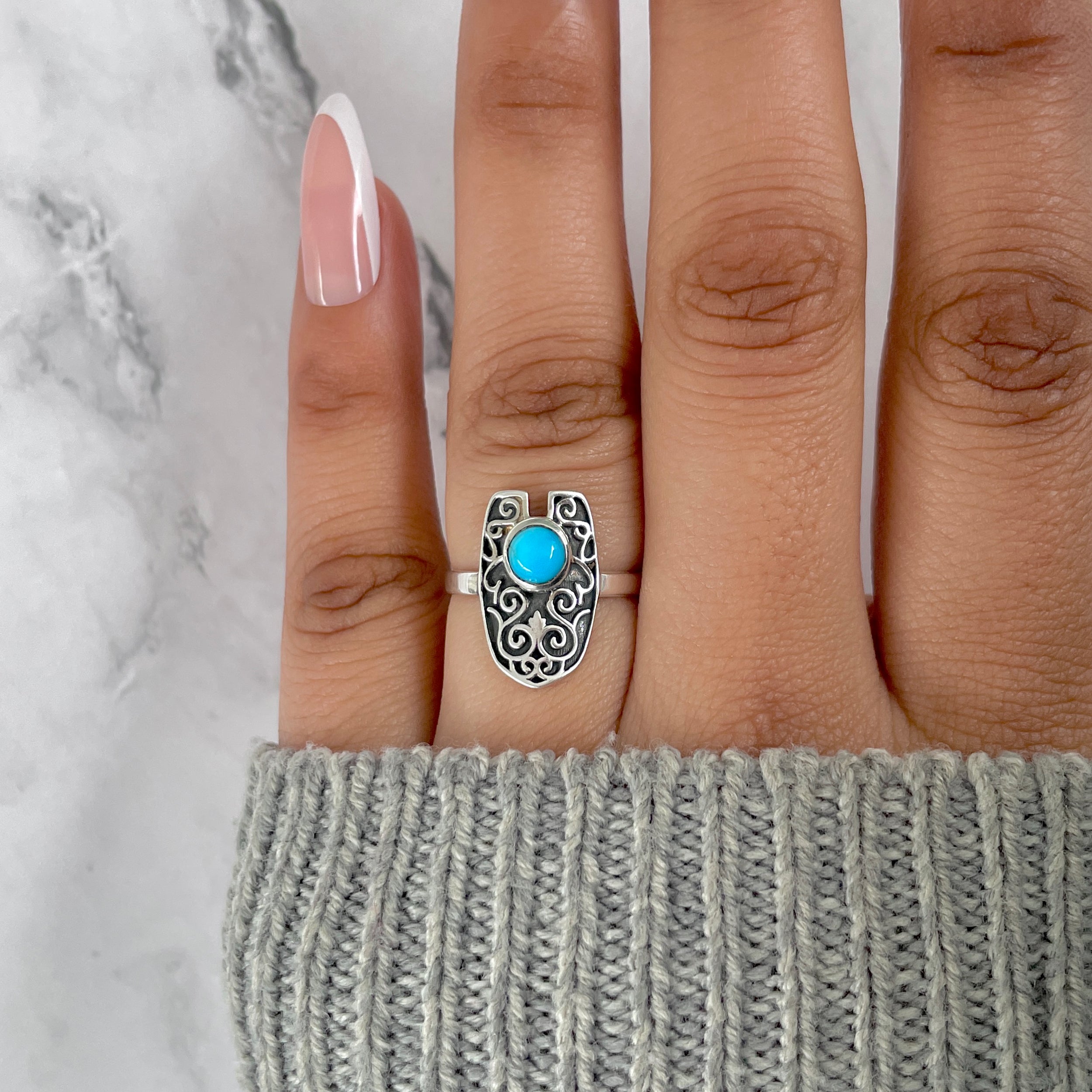 Turquoise Ring-(TRQ-RDR-1027.)