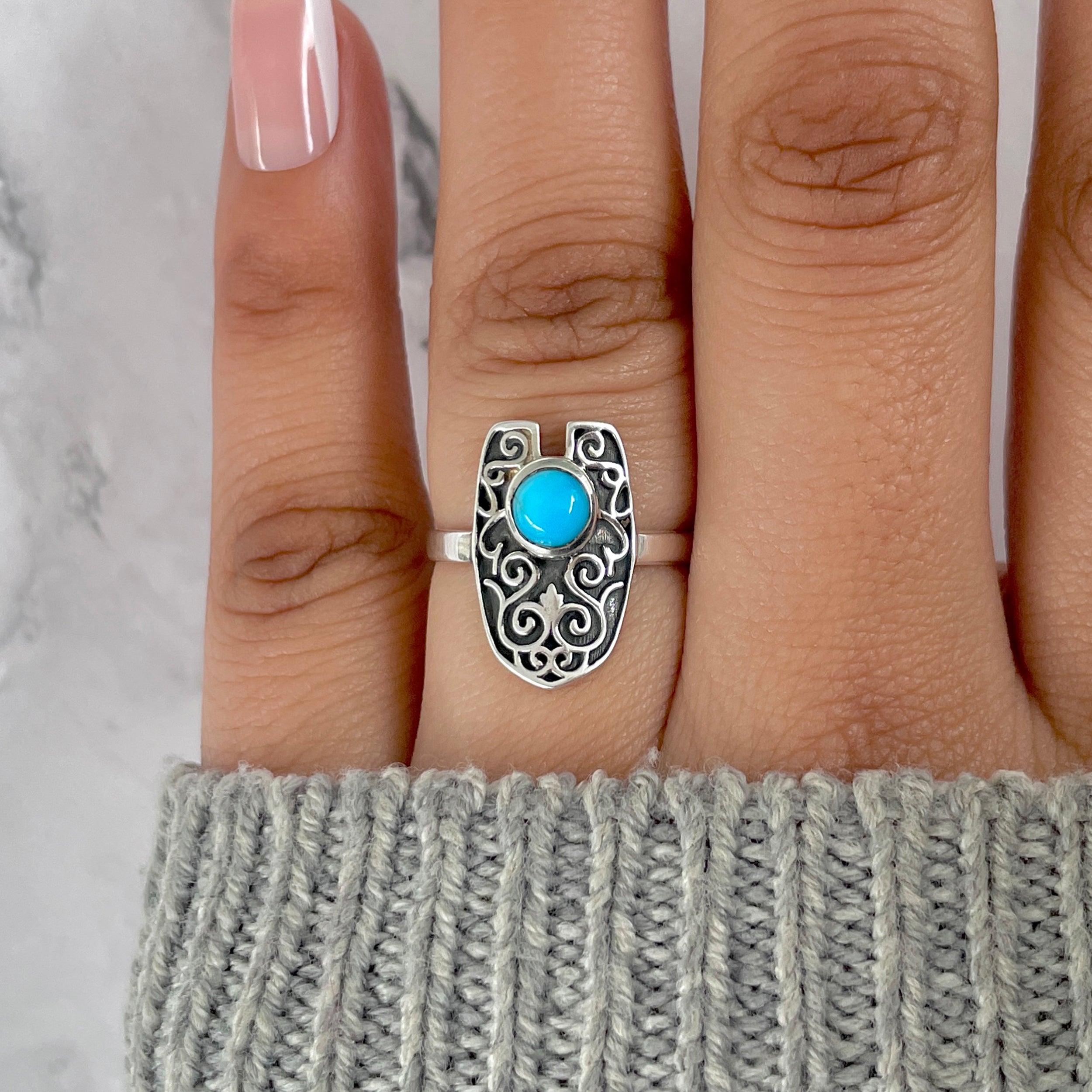 Turquoise Ring-(TRQ-RDR-1027.)
