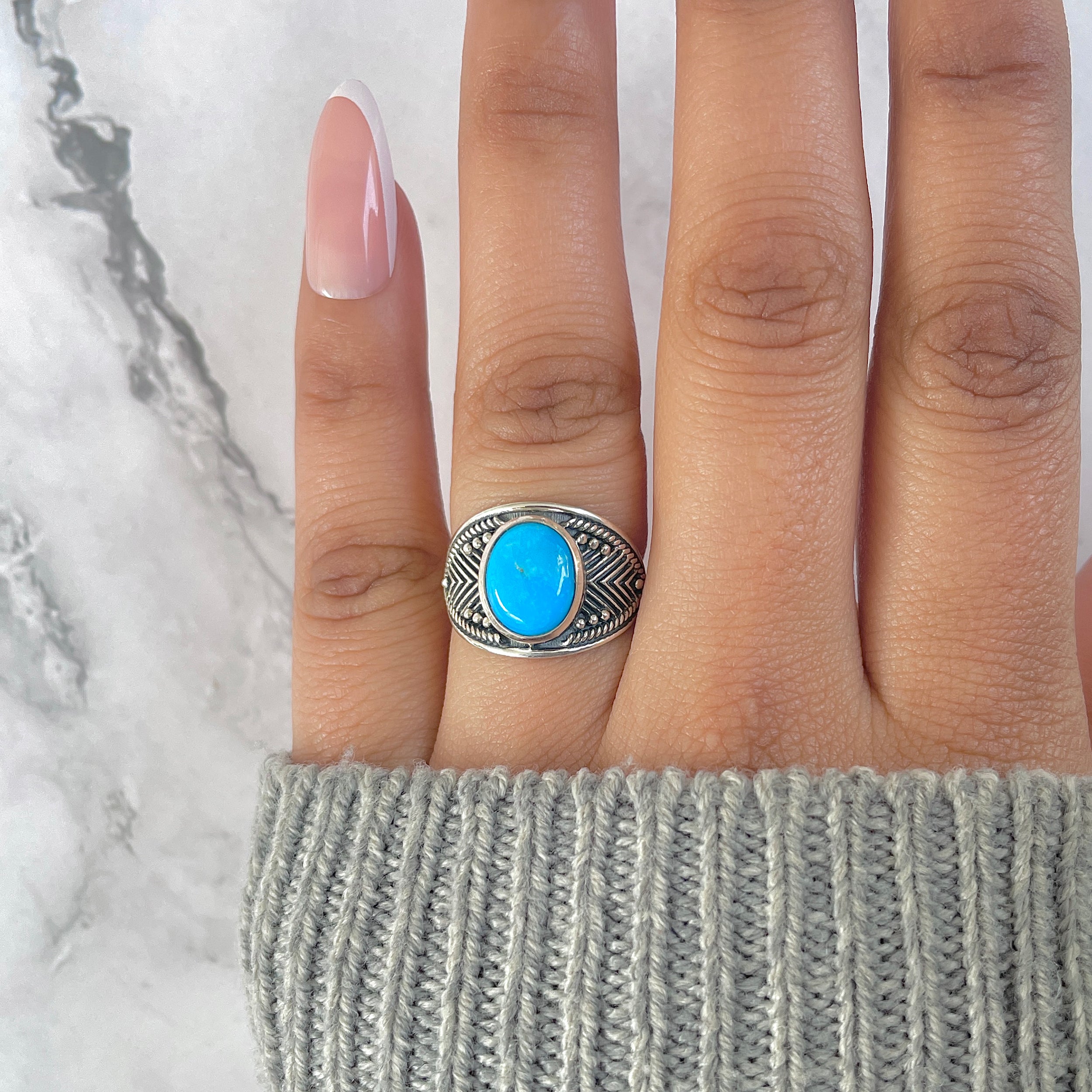 Turquoise Ring-(TRQ-RDR-1046.)