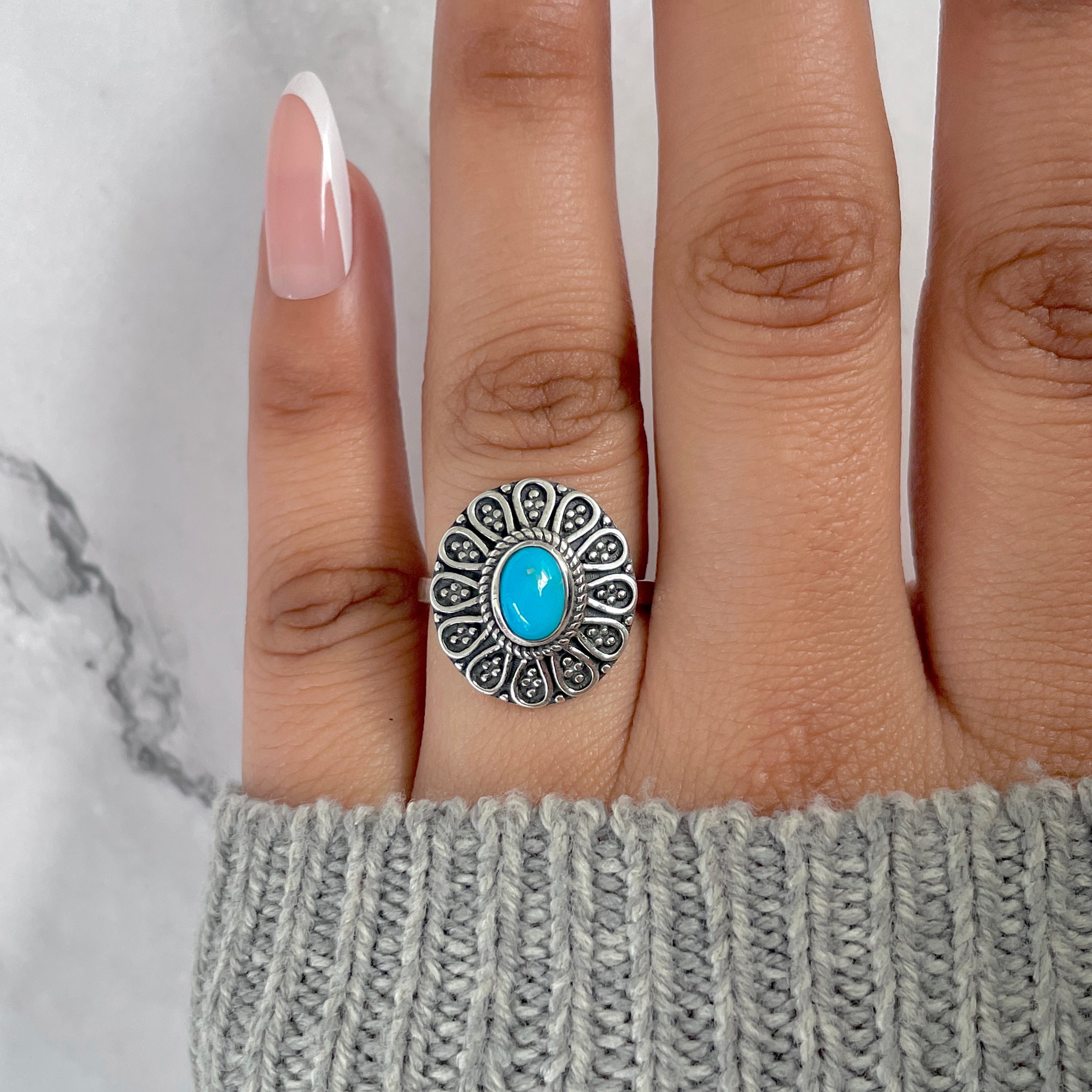 Turquoise Ring-(TRQ-RDR-1071.)
