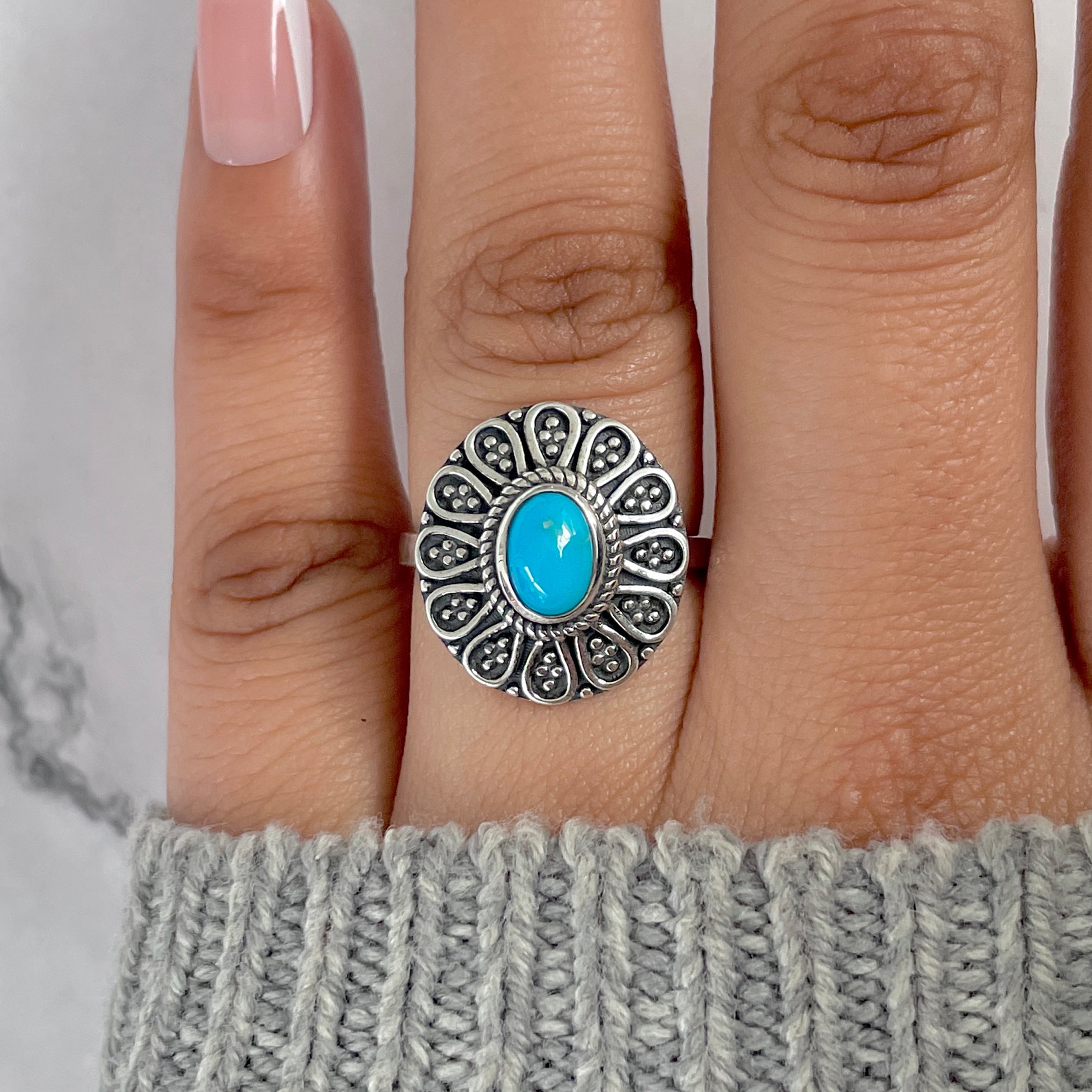 Turquoise Ring-(TRQ-RDR-1071.)