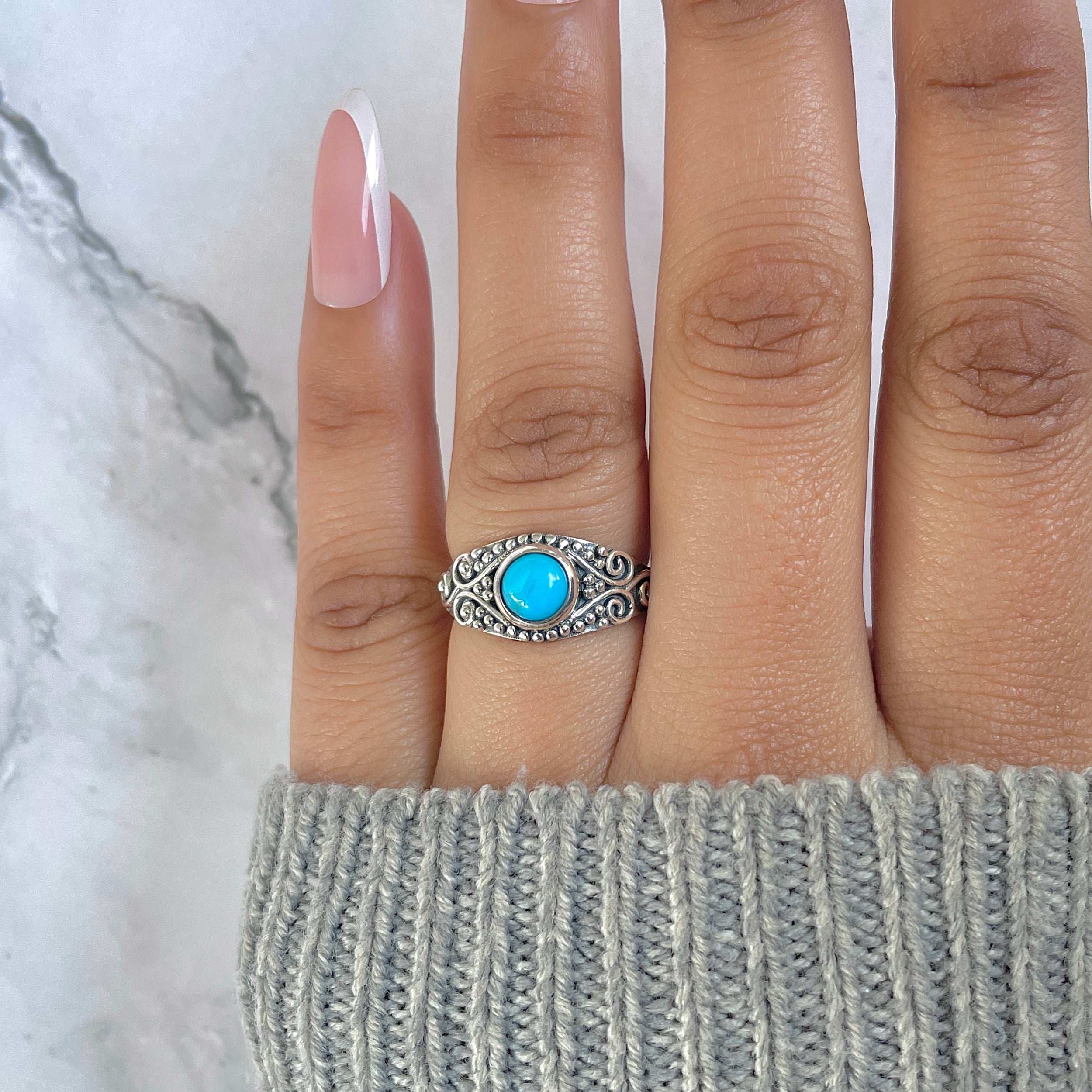 Turquoise Ring-(TRQ-RDR-1078.)