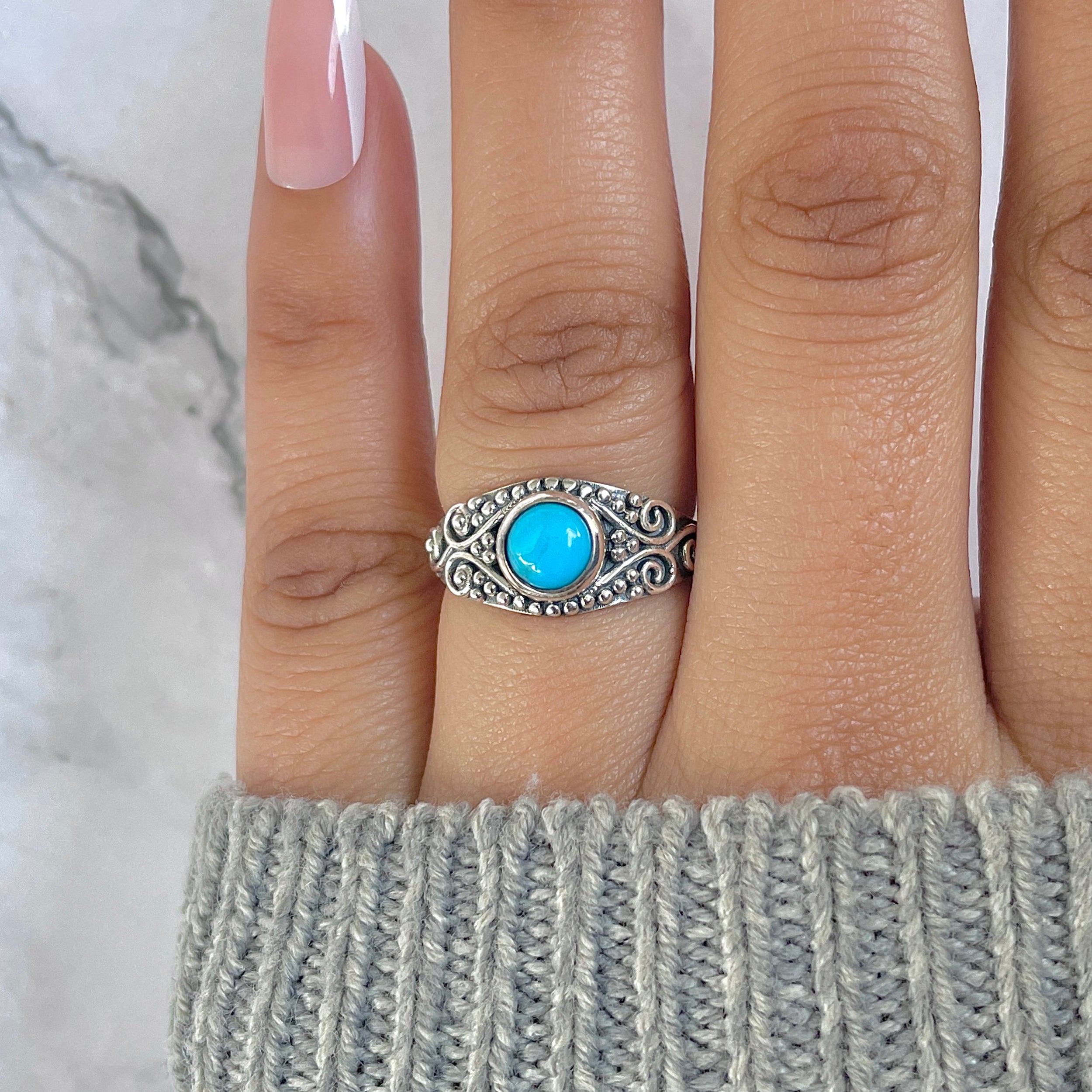 Turquoise Ring-(TRQ-RDR-1078.)