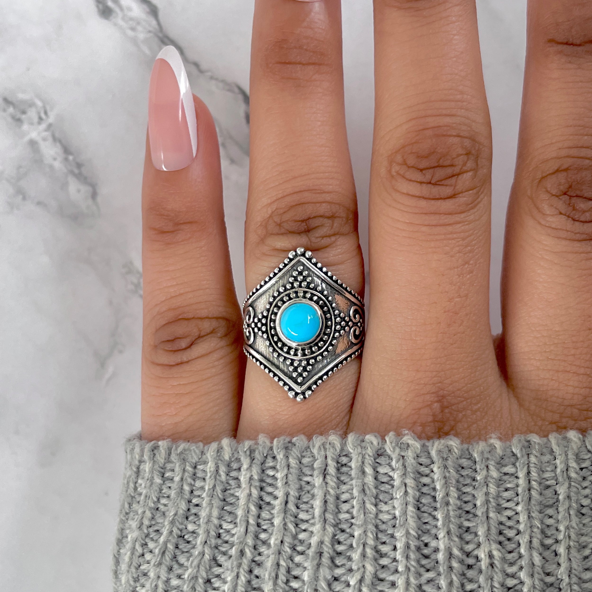 Turquoise Ring-(TRQ-RDR-1083.)