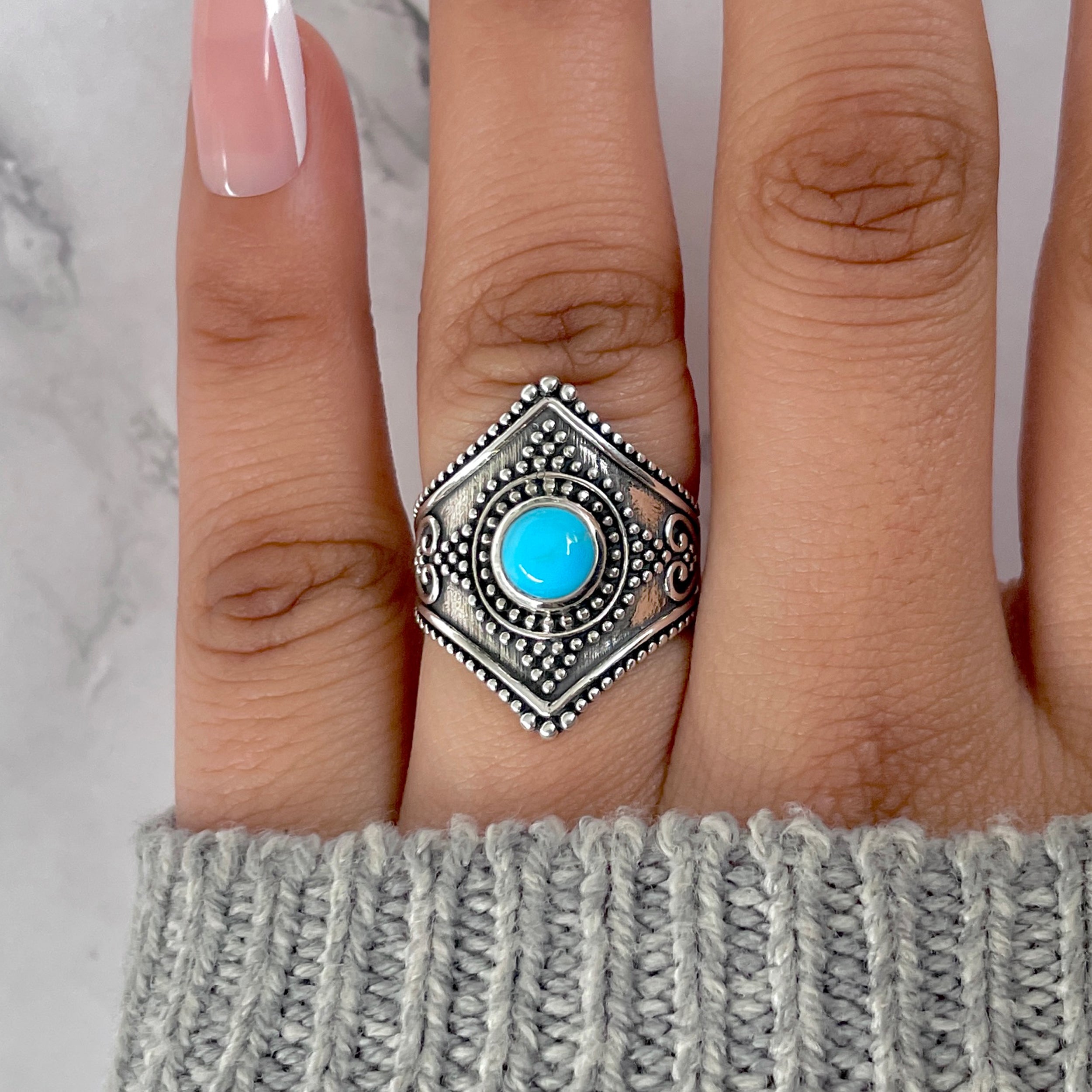 Turquoise Ring-(TRQ-RDR-1083.)