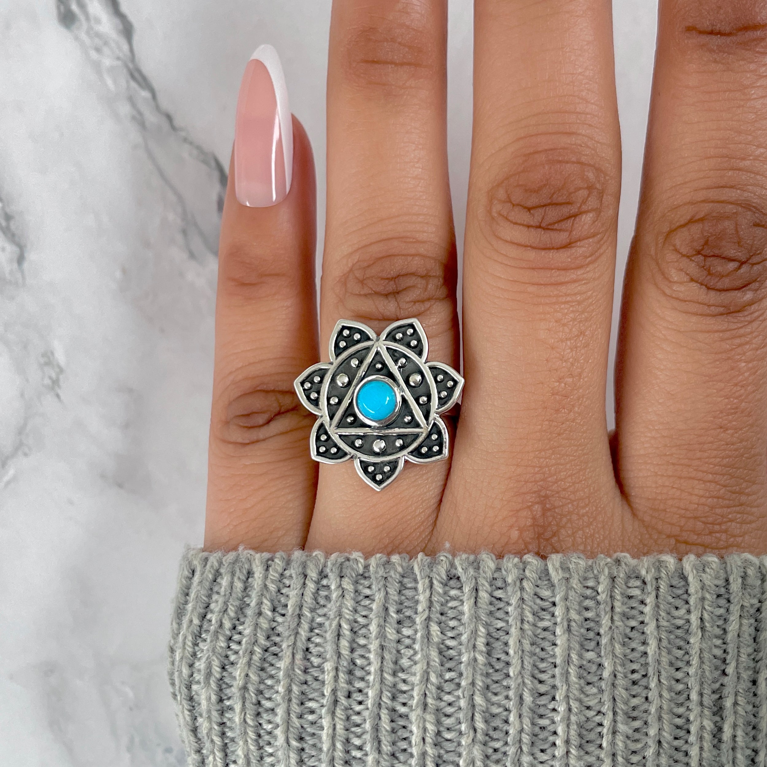 Turquoise Ring-(TRQ-RDR-1126.)