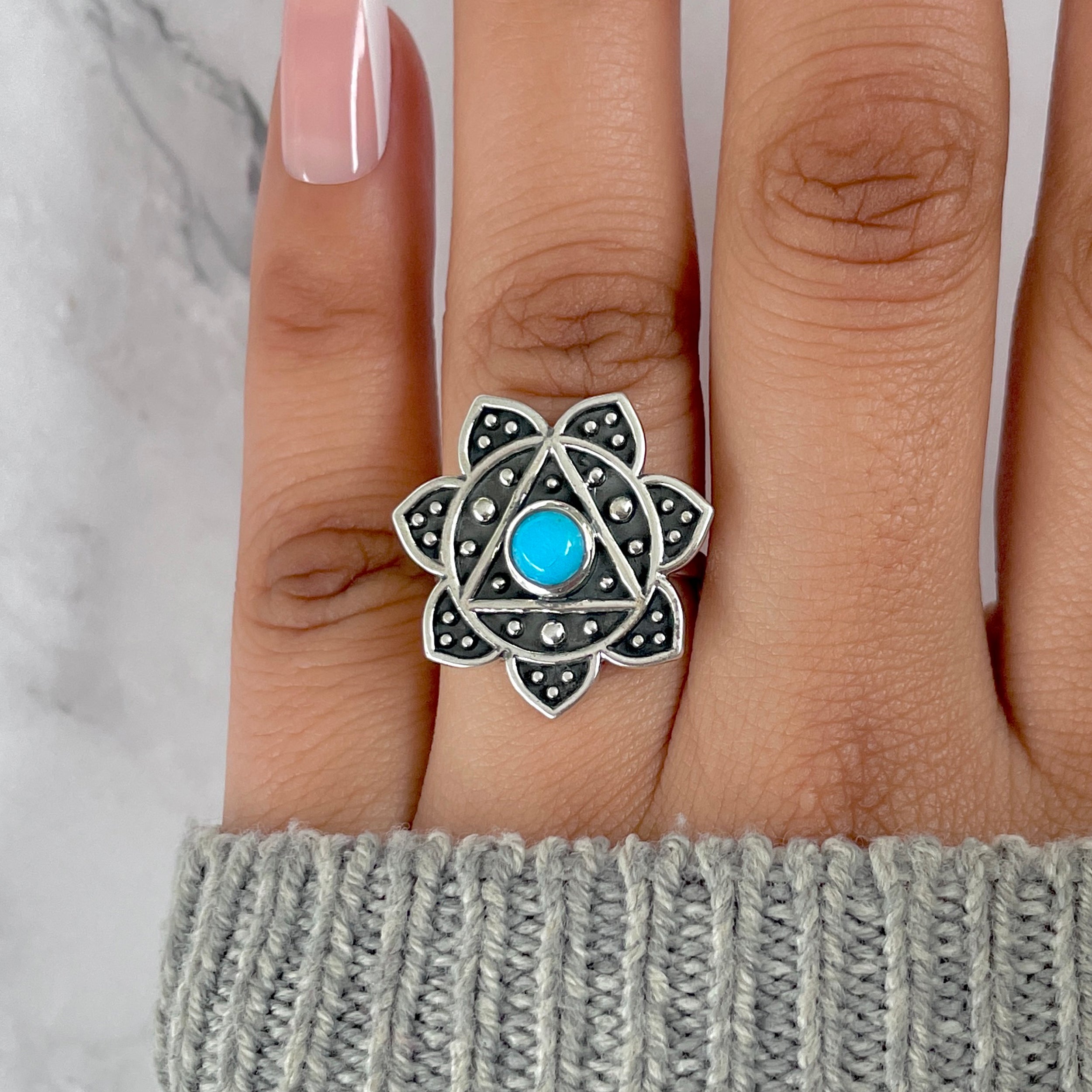 Turquoise Ring-(TRQ-RDR-1126.)