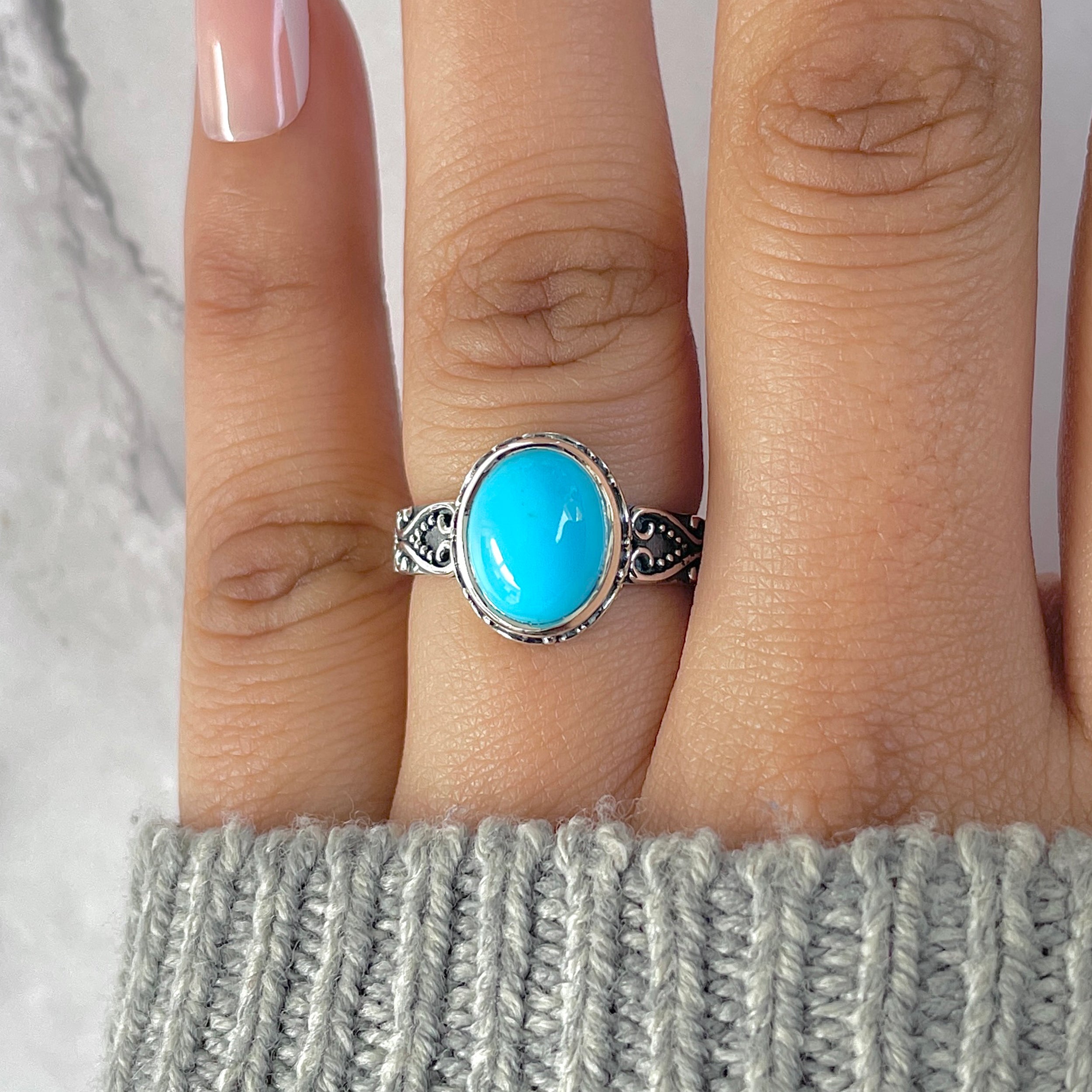 Turquoise Ring-(TRQ-RDR-1184.)