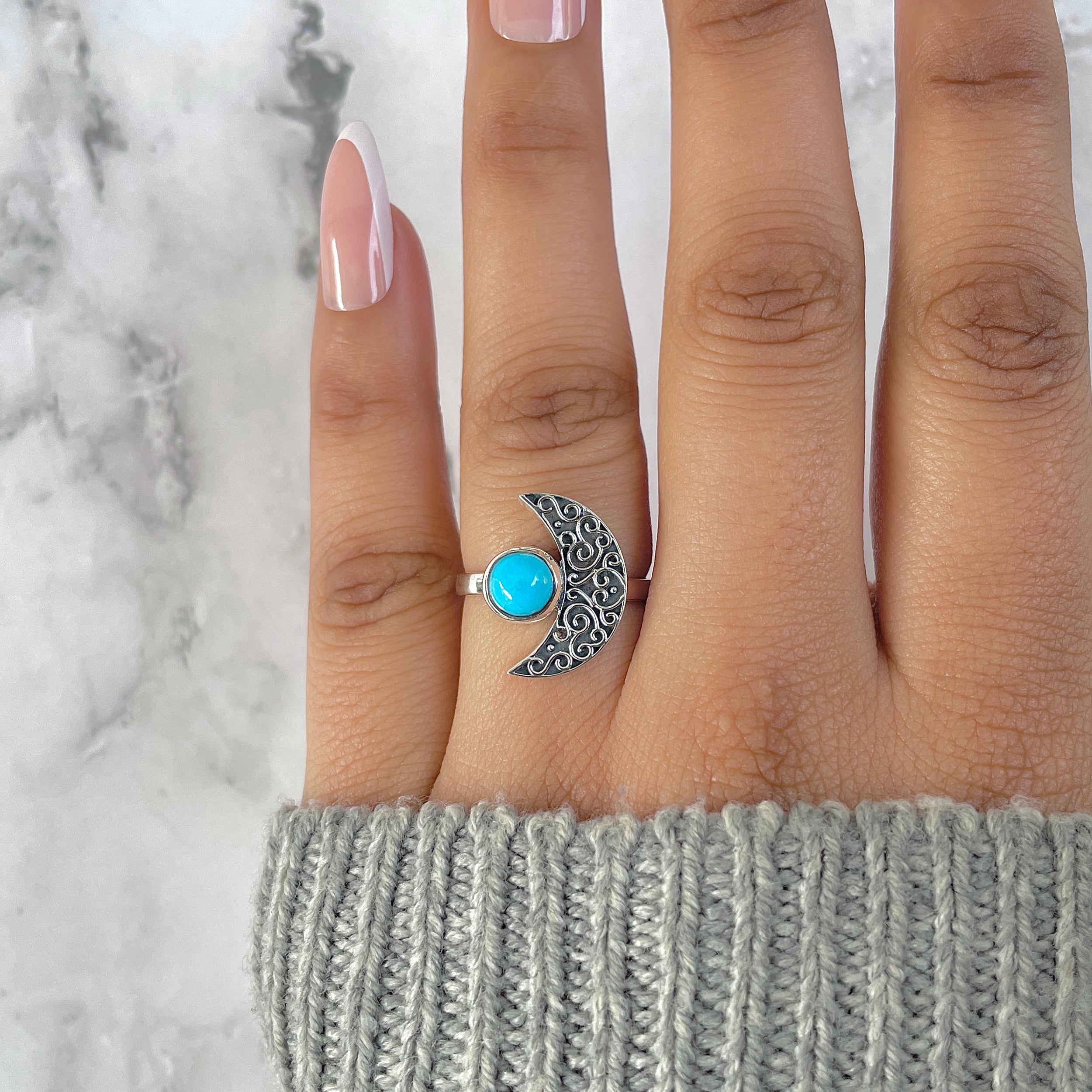 Turquoise Ring-(TRQ-RDR-1192.)