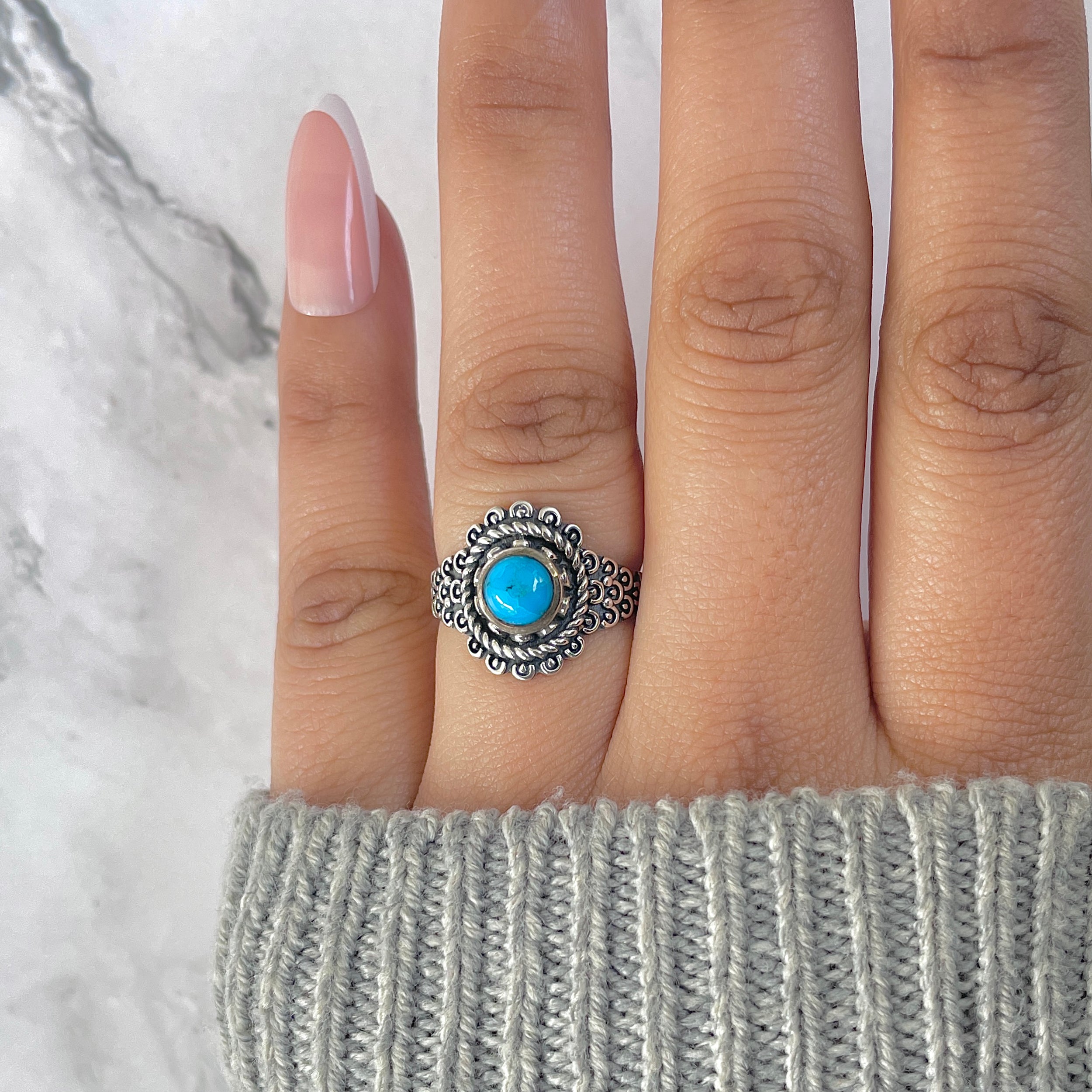 Turquoise Ring-(TRQ-RDR-1215.)