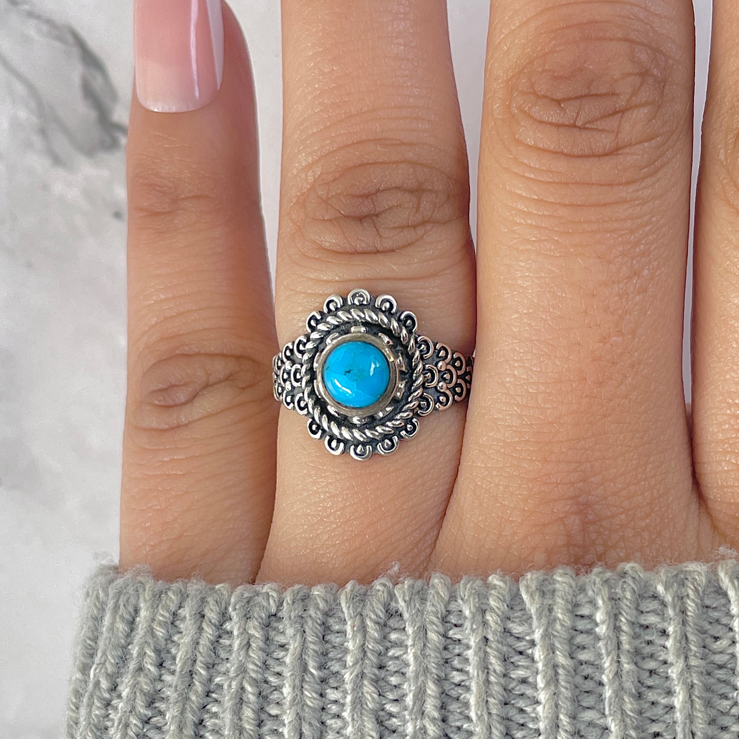 Turquoise Ring-(TRQ-RDR-1215.)