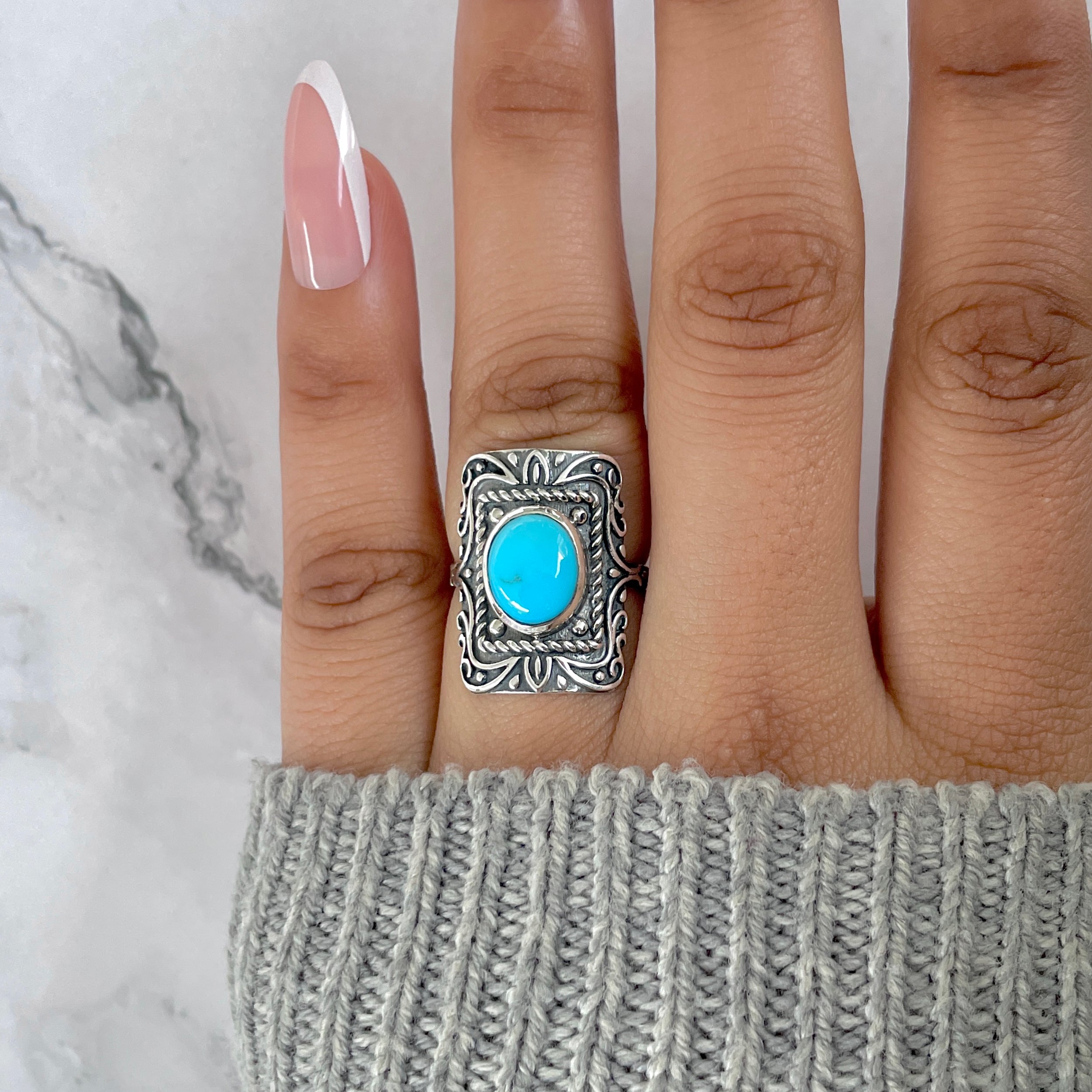 Turquoise Ring-(TRQ-RDR-1233.)