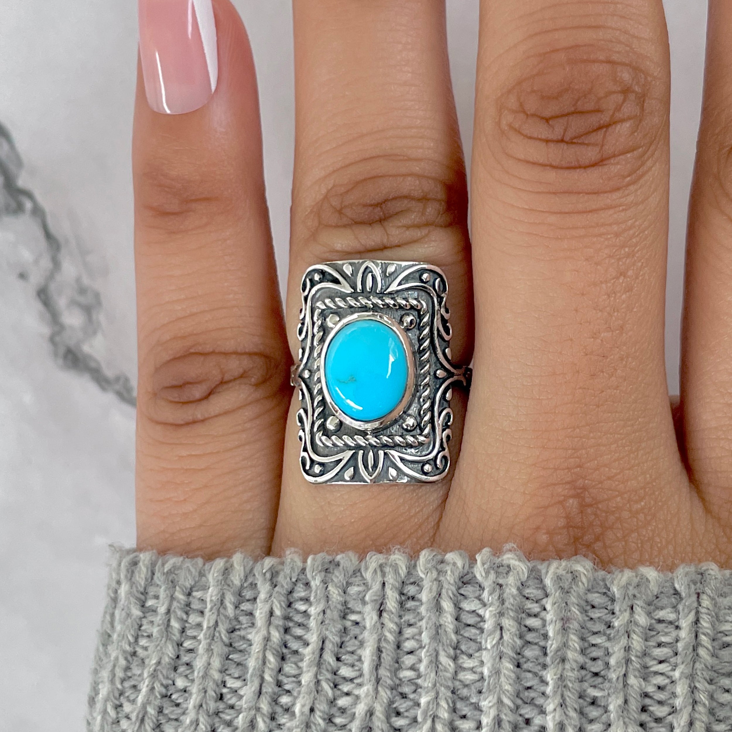 Turquoise Ring-(TRQ-RDR-1233.)