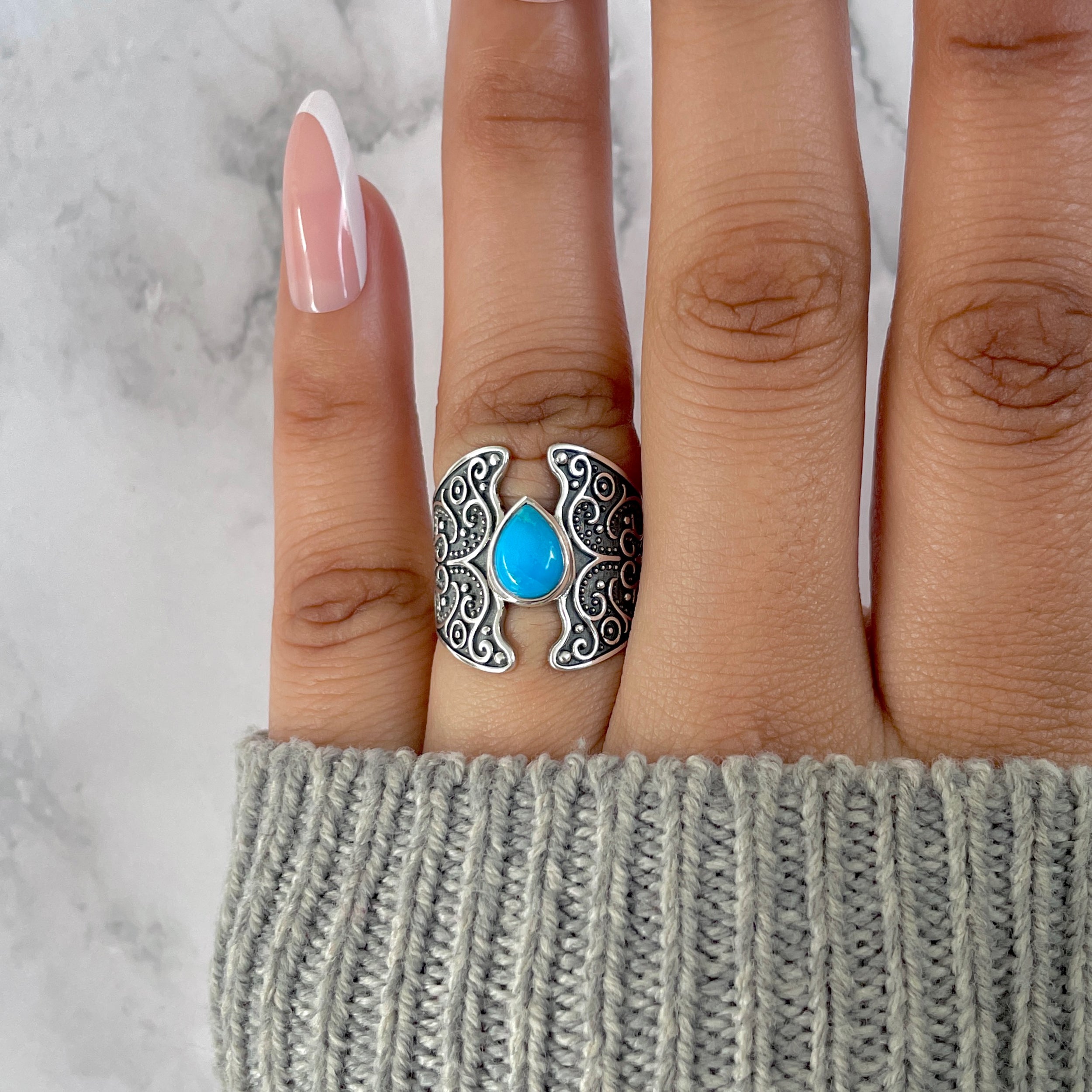 Turquoise Ring-(TRQ-RDR-1256.)