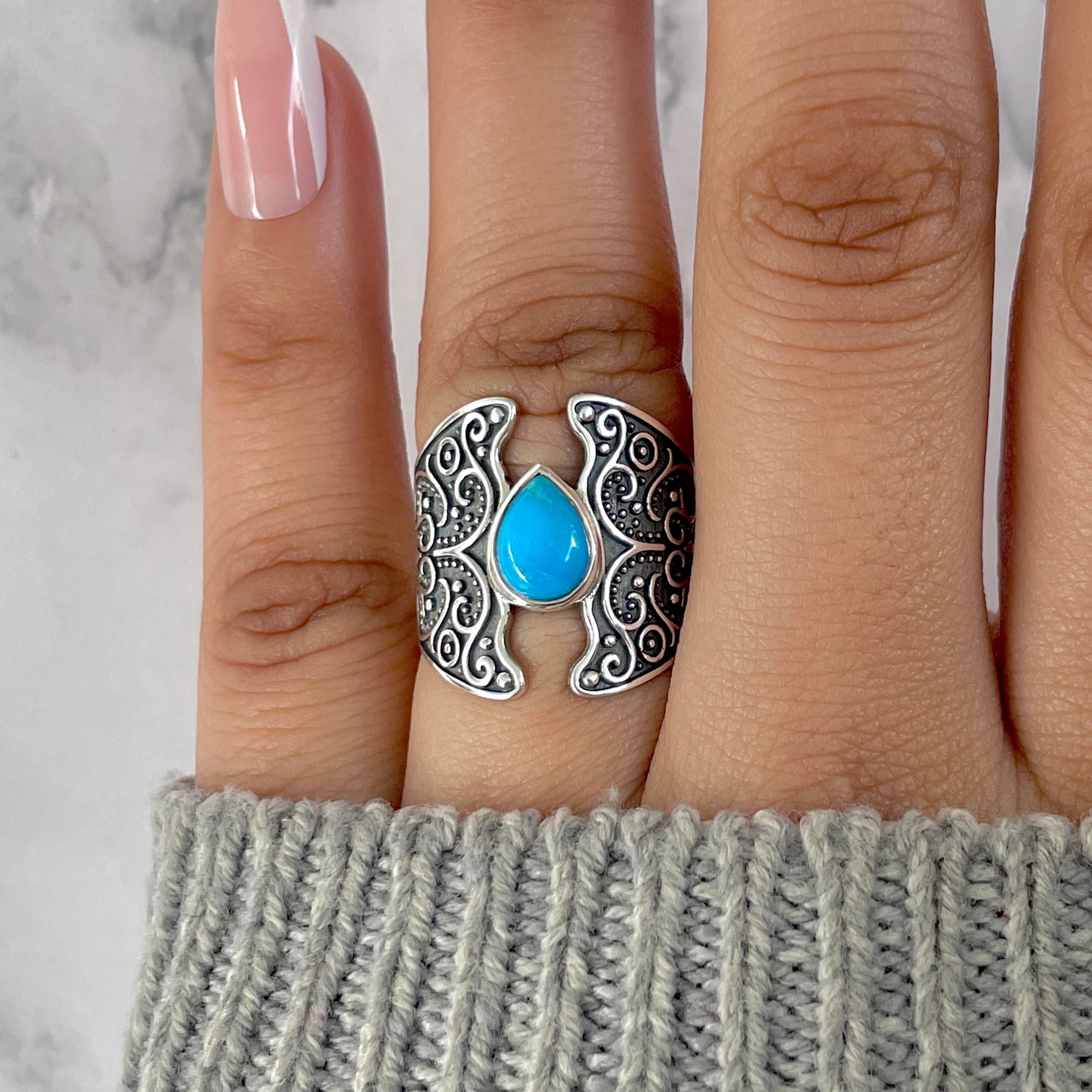 Turquoise Ring-(TRQ-RDR-1256.)