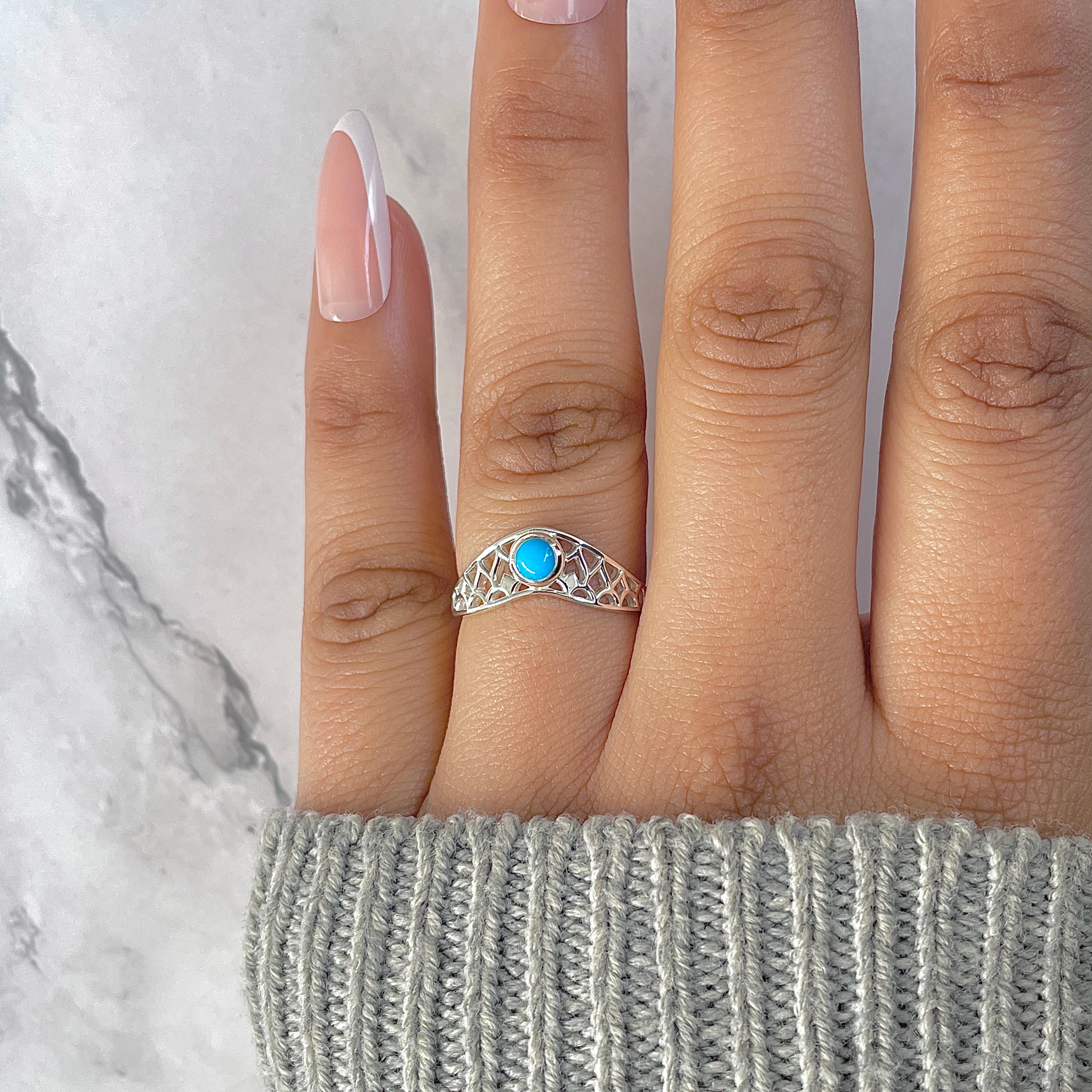 Turquoise Ring-(TRQ-RDR-1346.)