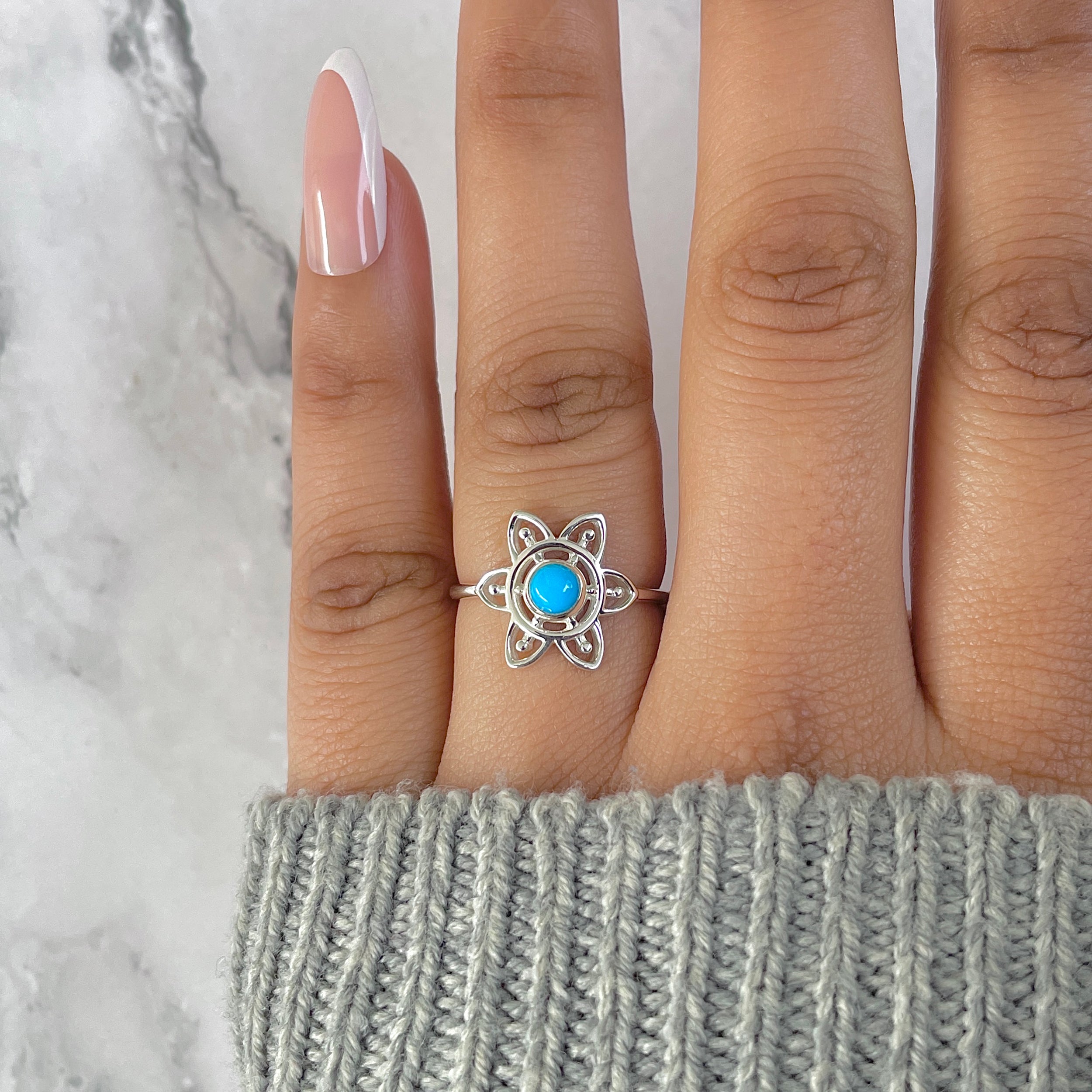 Turquoise Ring-(TRQ-RDR-1357.)
