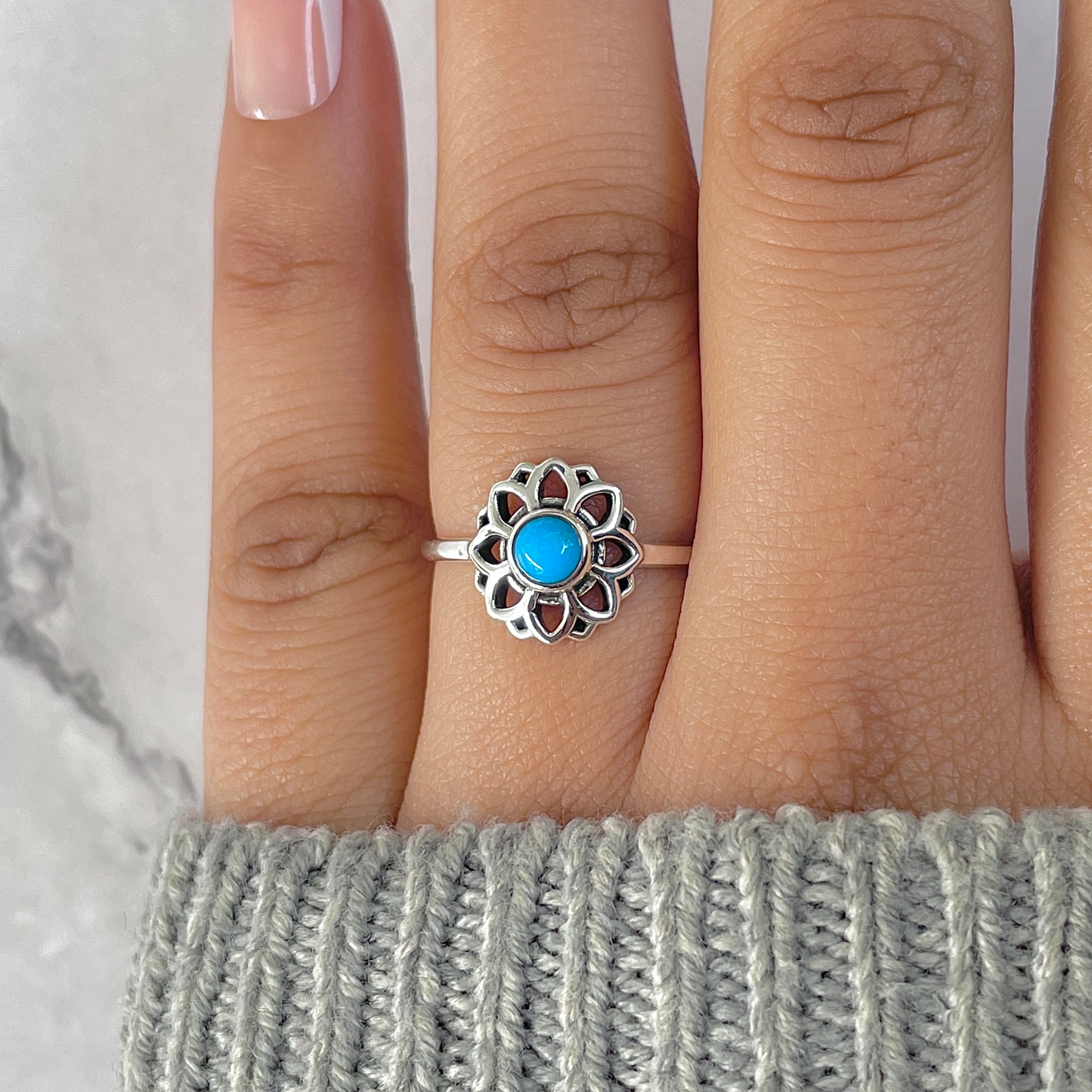 Turquoise Ring-(TRQ-RDR-1359.)