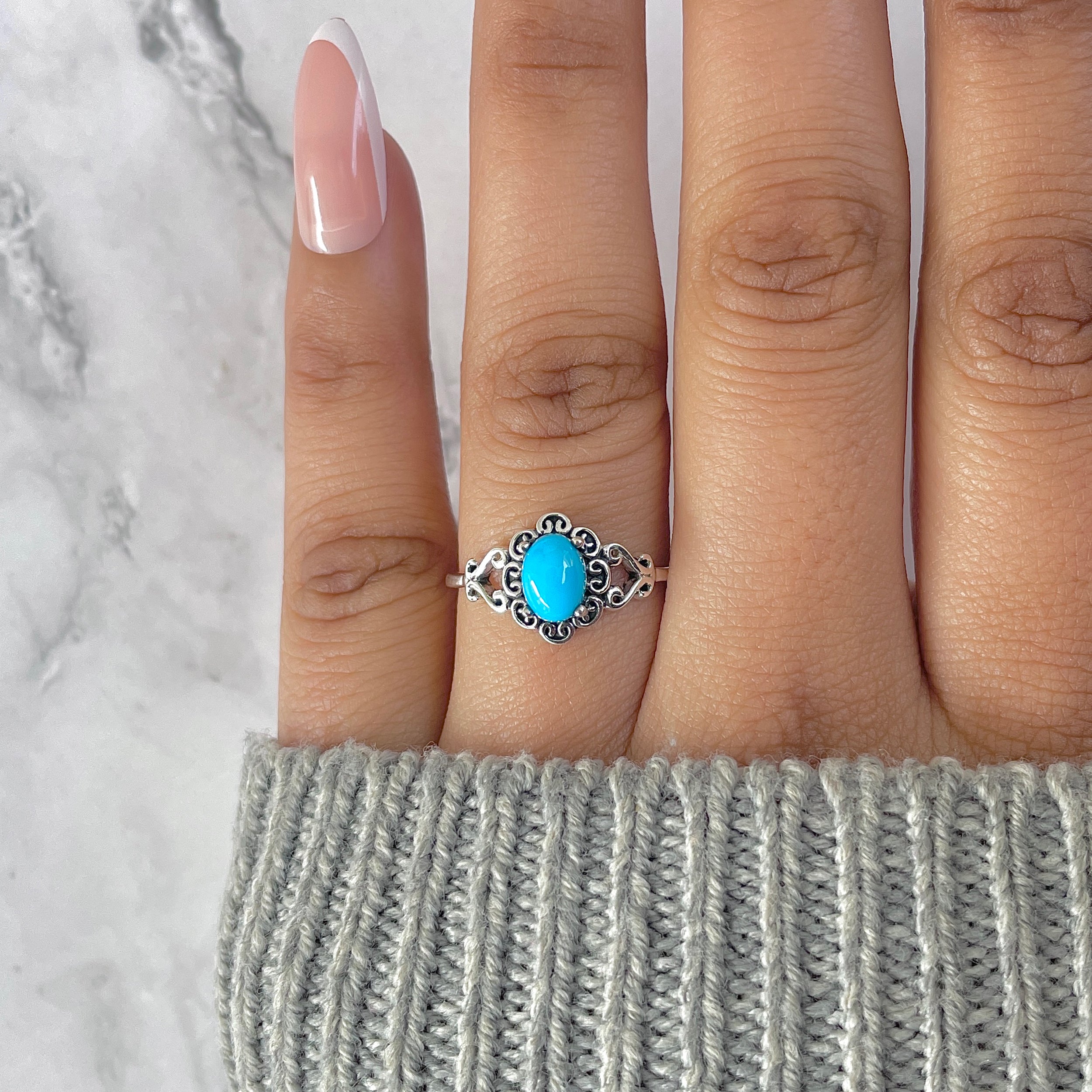 Turquoise Ring-(TRQ-RDR-1437.)