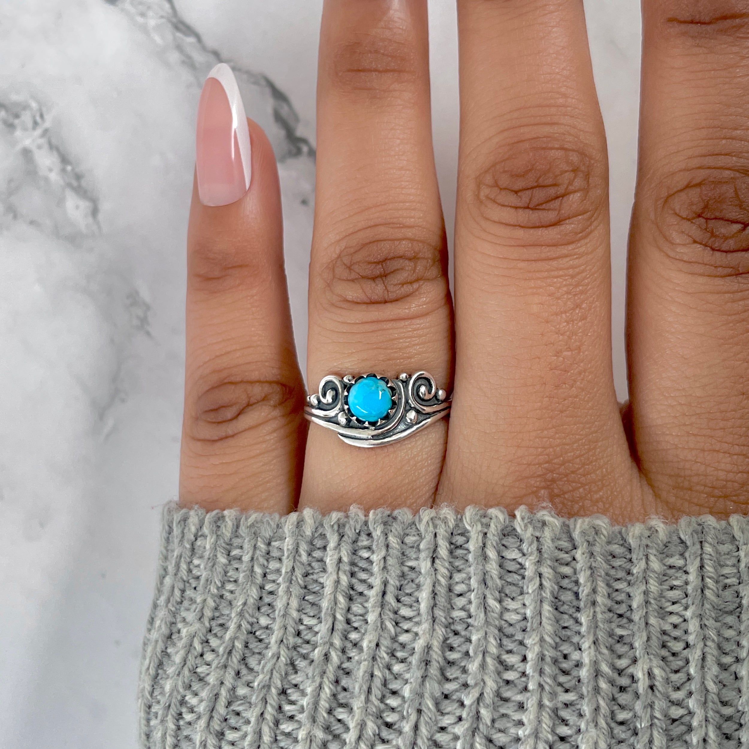 Turquoise Ring-(TRQ-RDR-1443.)