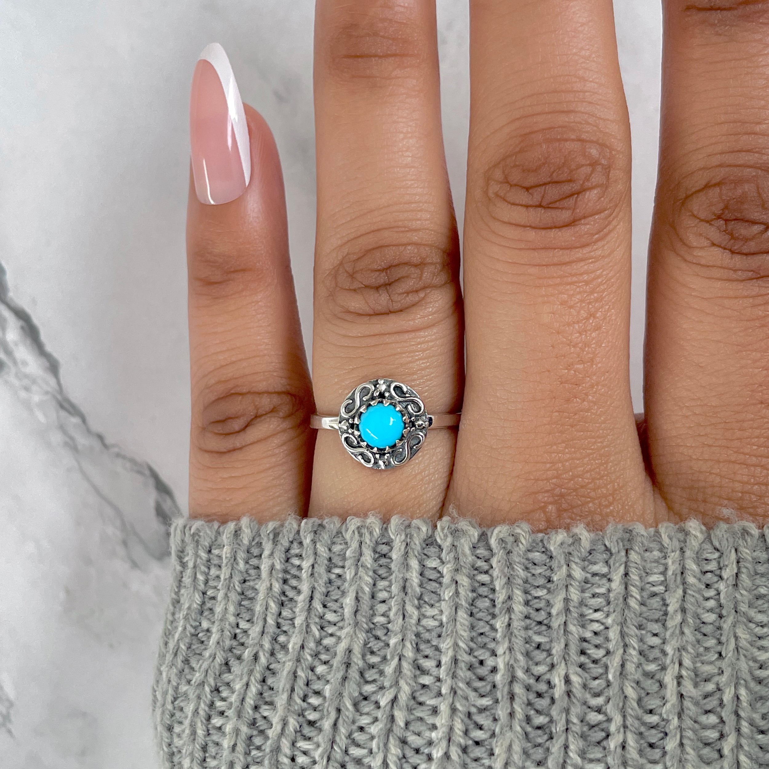 Turquoise Ring-(TRQ-RDR-1469.)