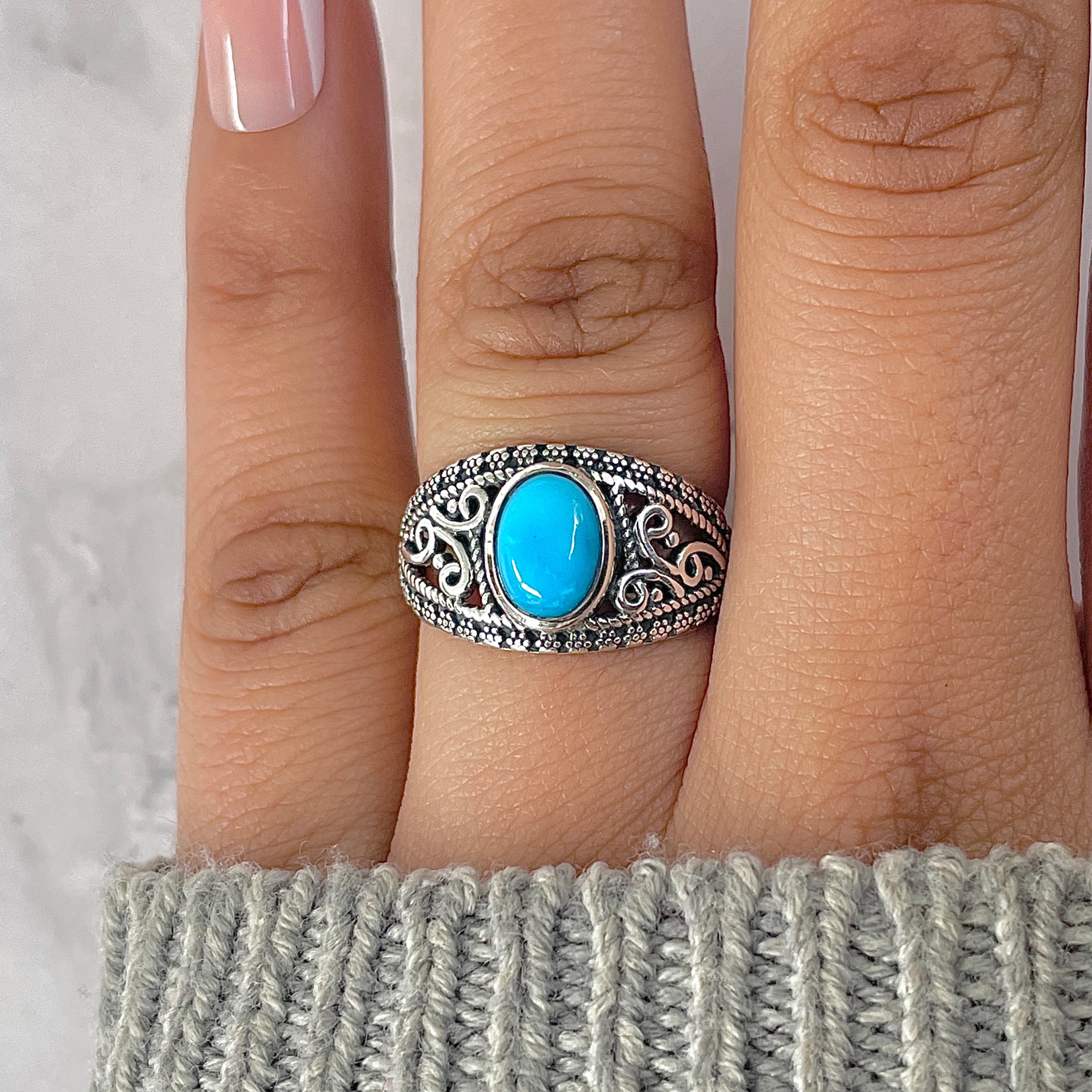 Turquoise Ring-(TRQ-RDR-738.)