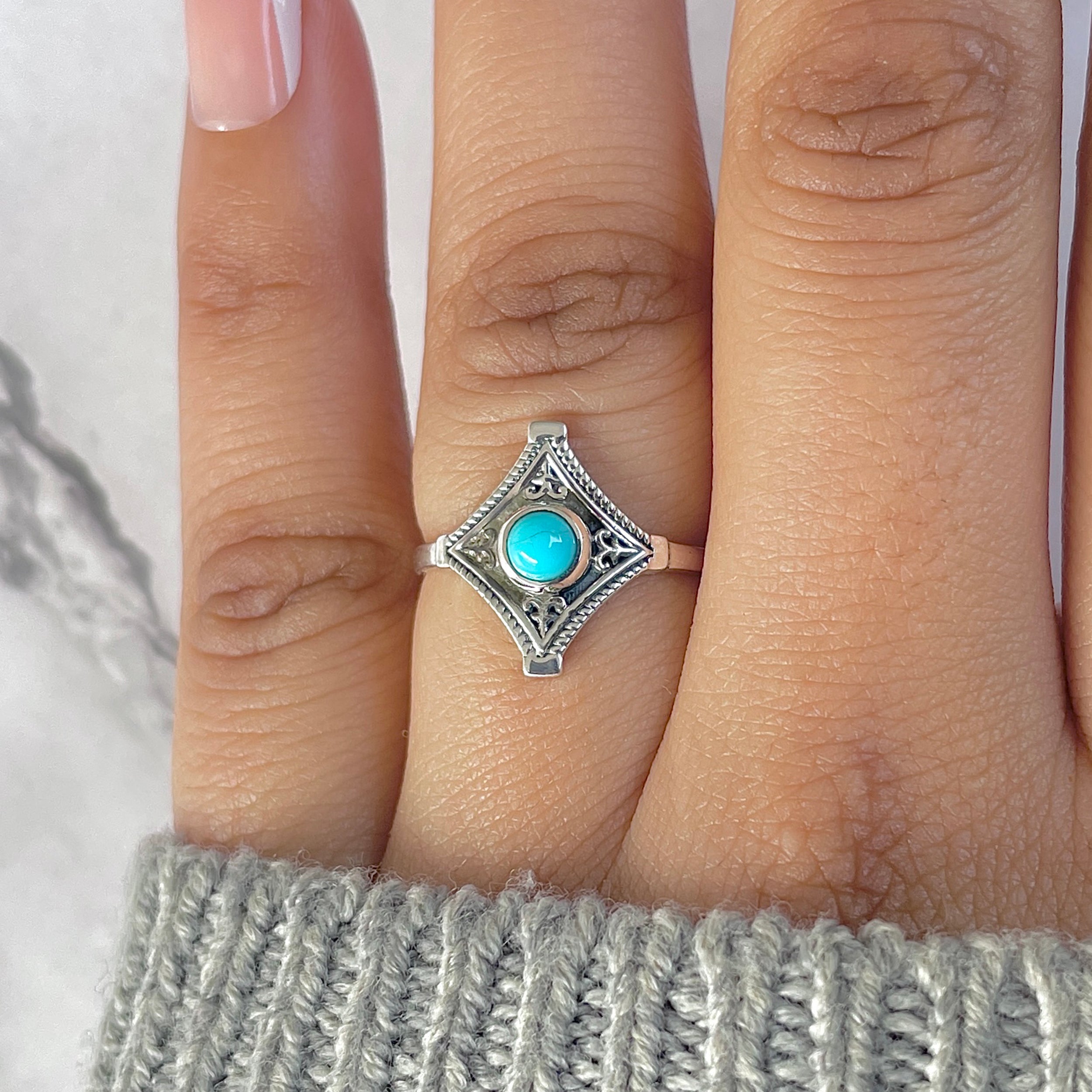 Turquoise Ring-(TRQ-RDR-750.)