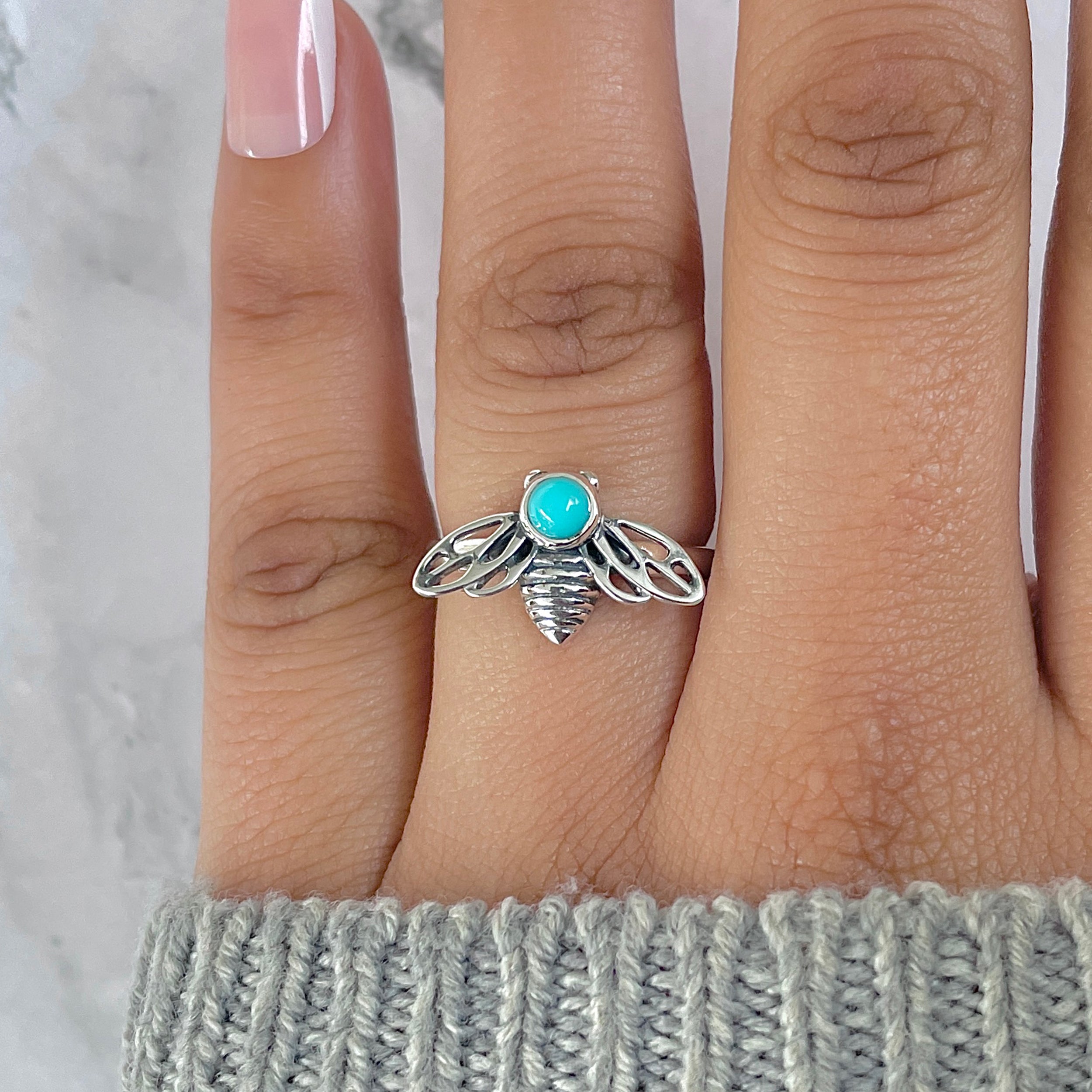 Turquoise Ring-(TRQ-RDR-77.)