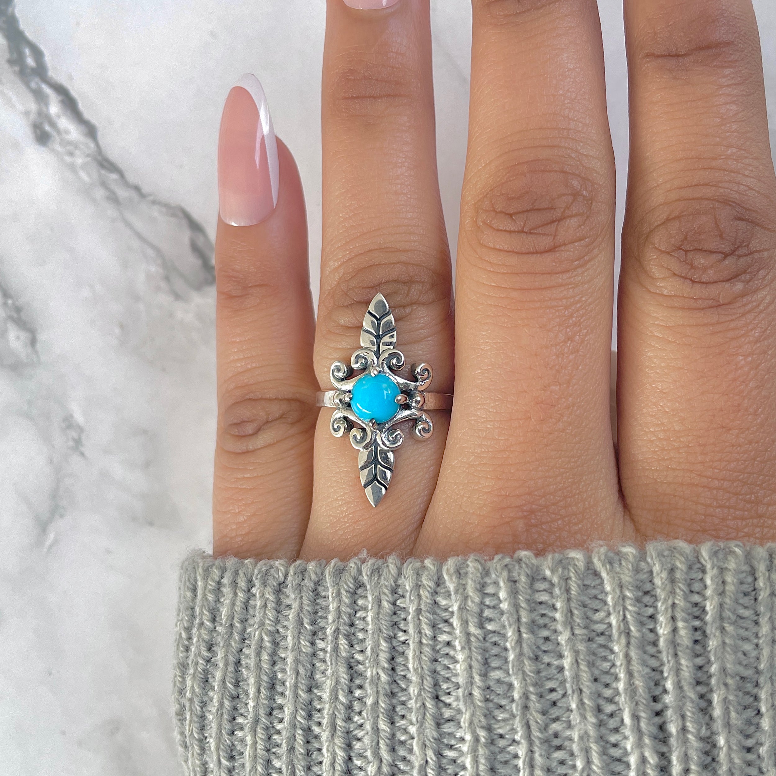 Turquoise Ring-(TRQ-RDR-772.)