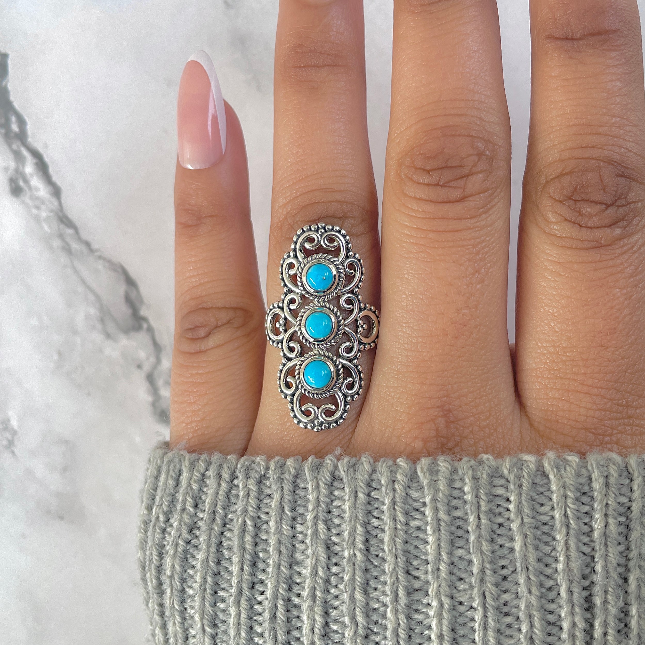 Turquoise Ring-(TRQ-RDR-780.)