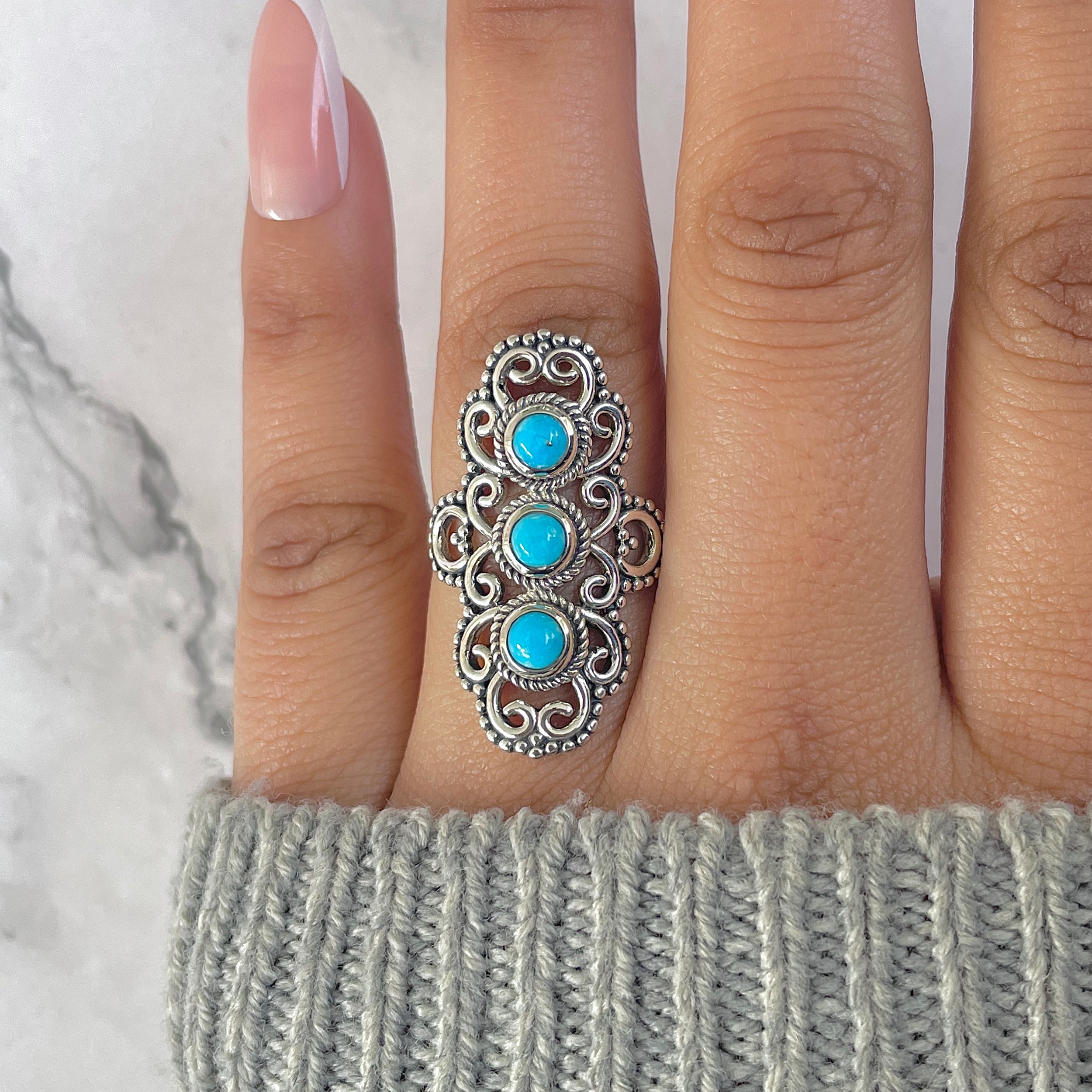 Turquoise Ring-(TRQ-RDR-780.)